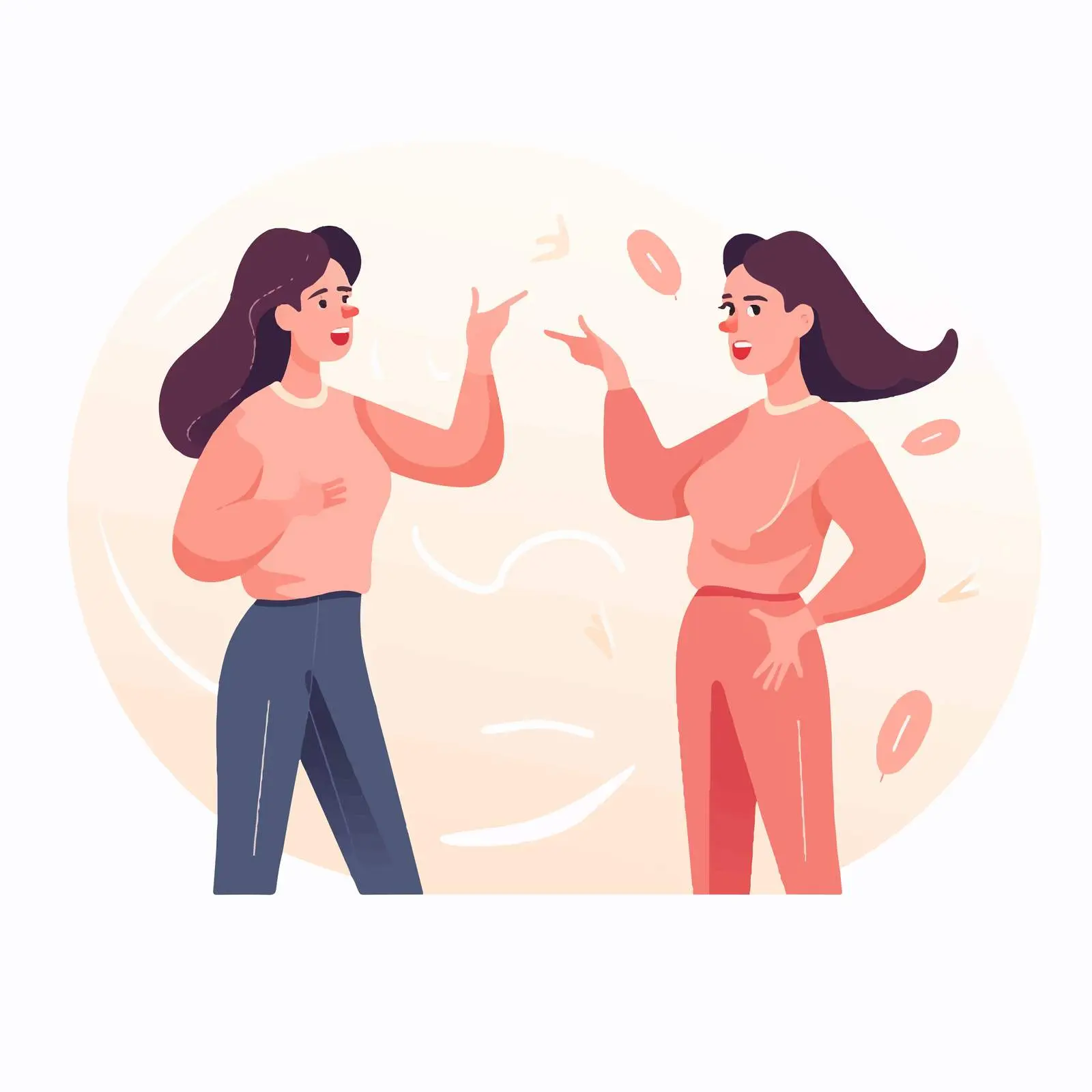 Conflict Between Two Angry Women Arguing — free download from Dotvec