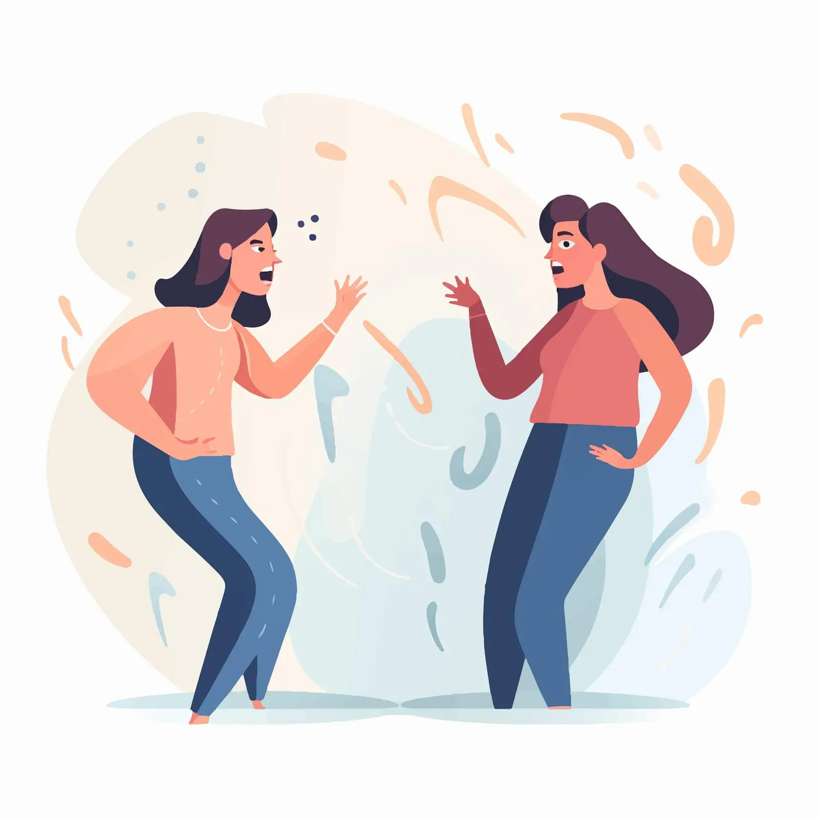 Conflict Between Two Angry Women Arguing — free download from Dotvec