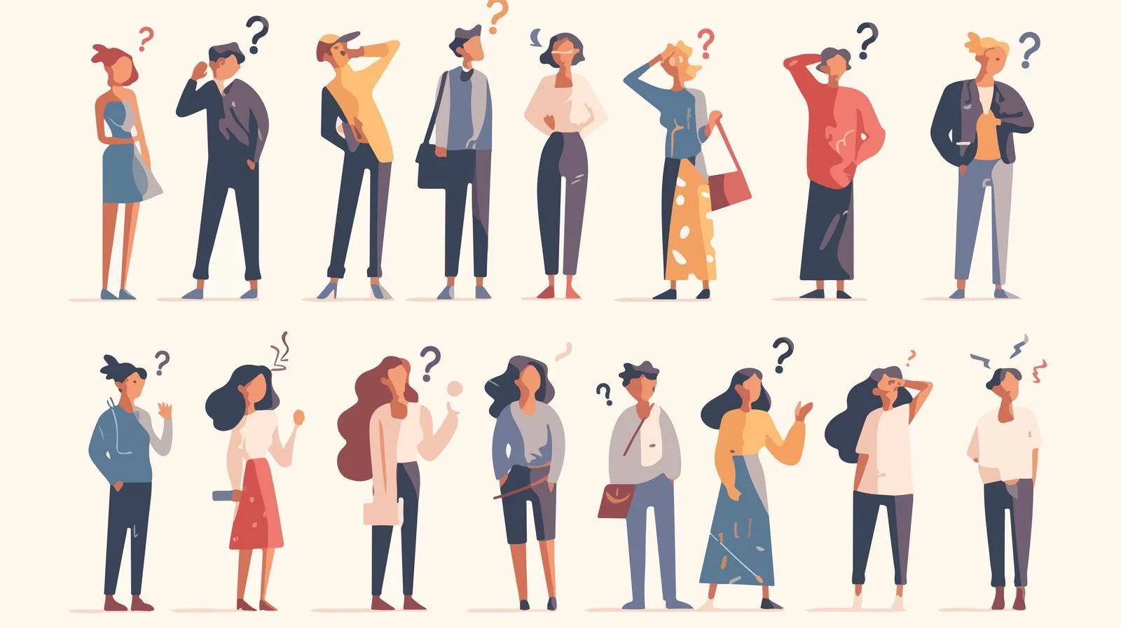 Contemplative Group Deciding Between Options — free download from Dotvec