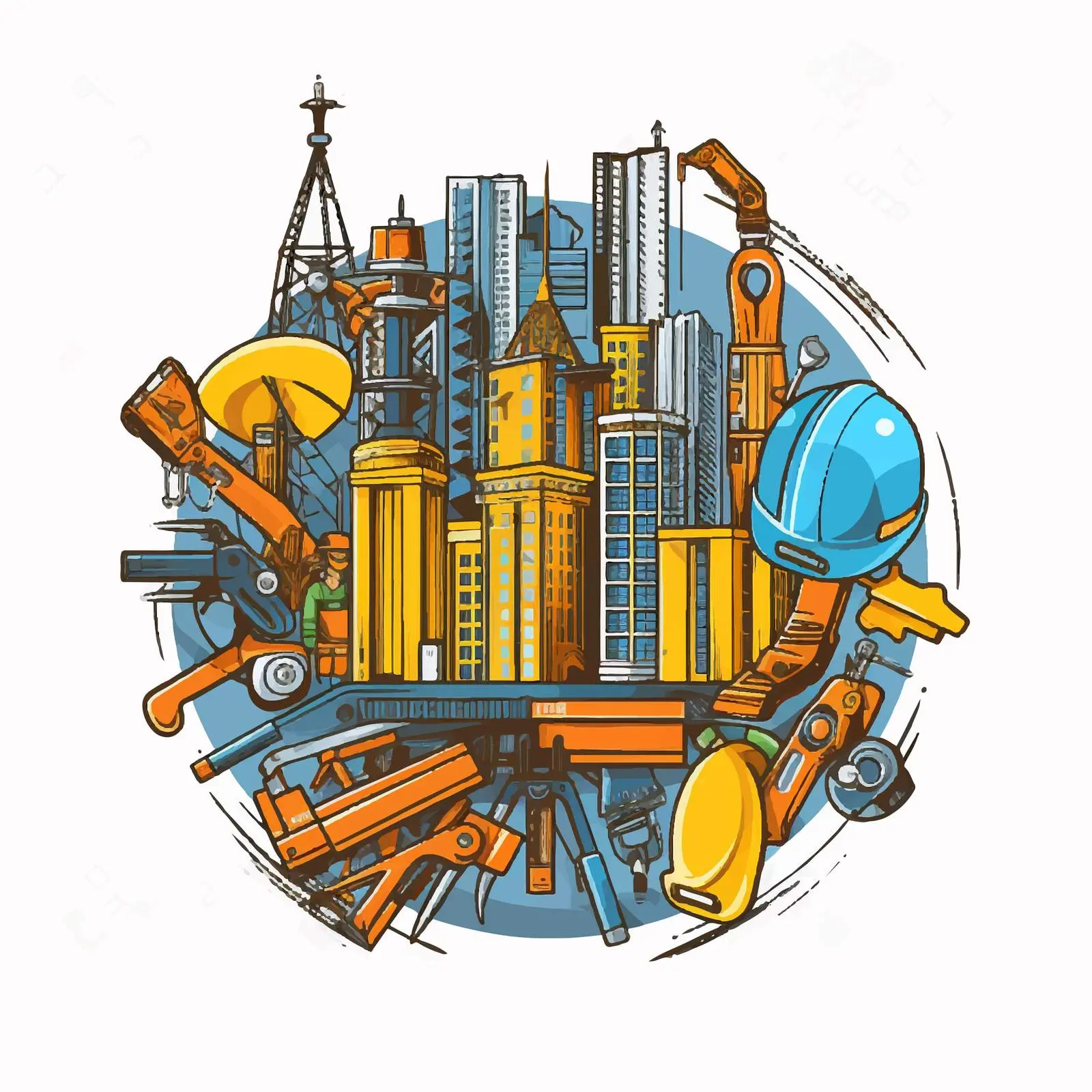 Construction Industry Tools Vector Graphic Design – free hammer image from Dotvec