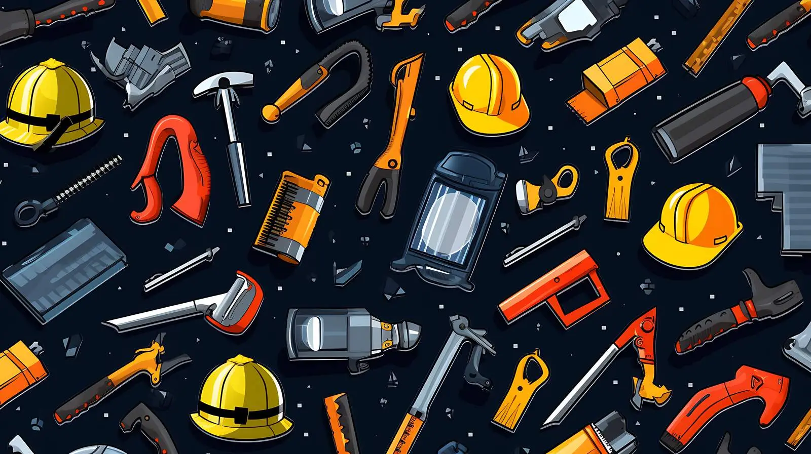 Construction Equipment Pattern — free download from Dotvec