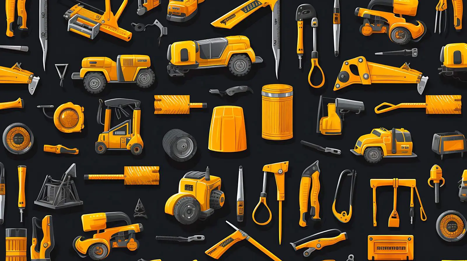 Construction Equipment Pattern — free download from Dotvec