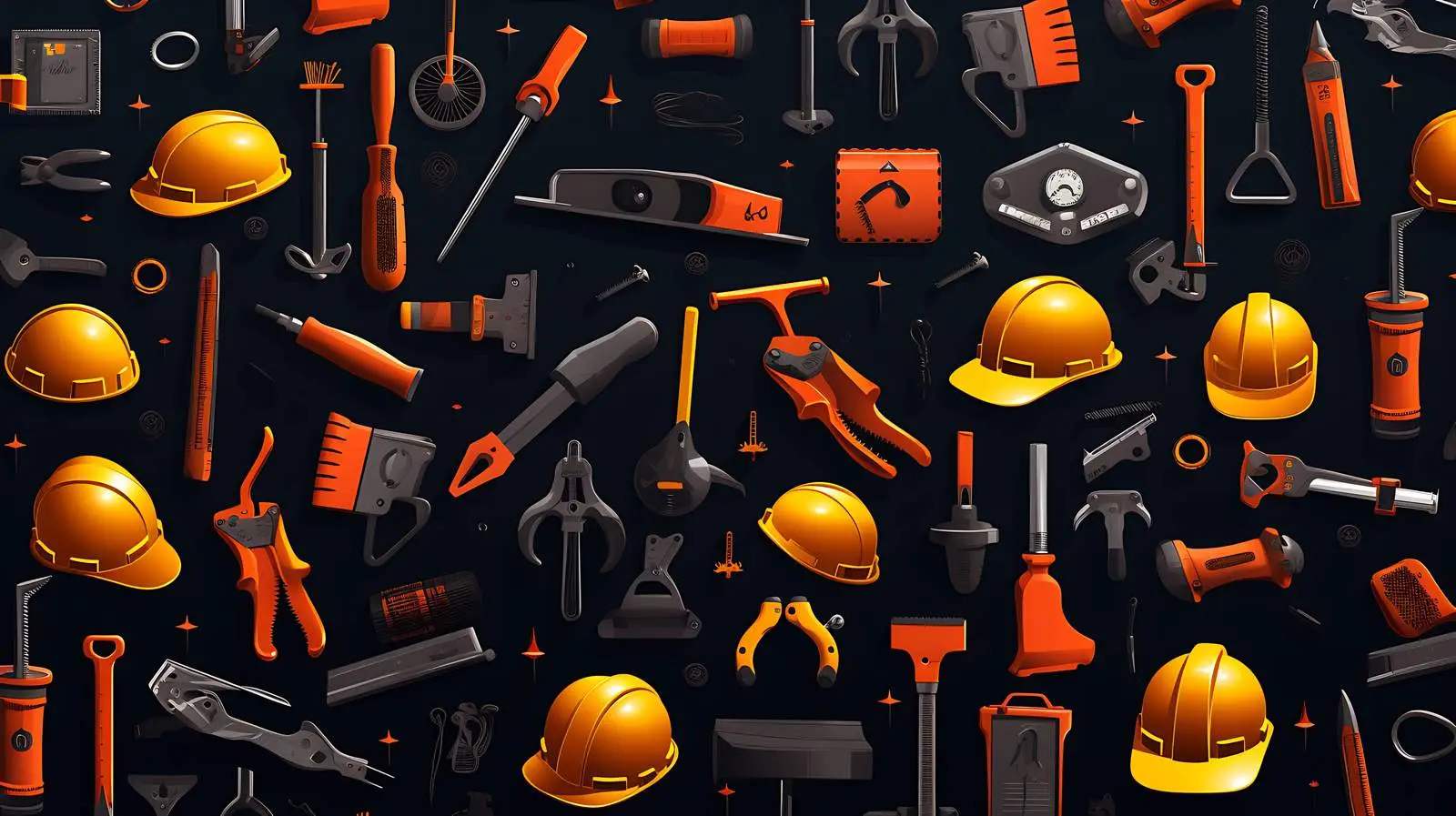 Construction Tools Pattern — free download from Dotvec