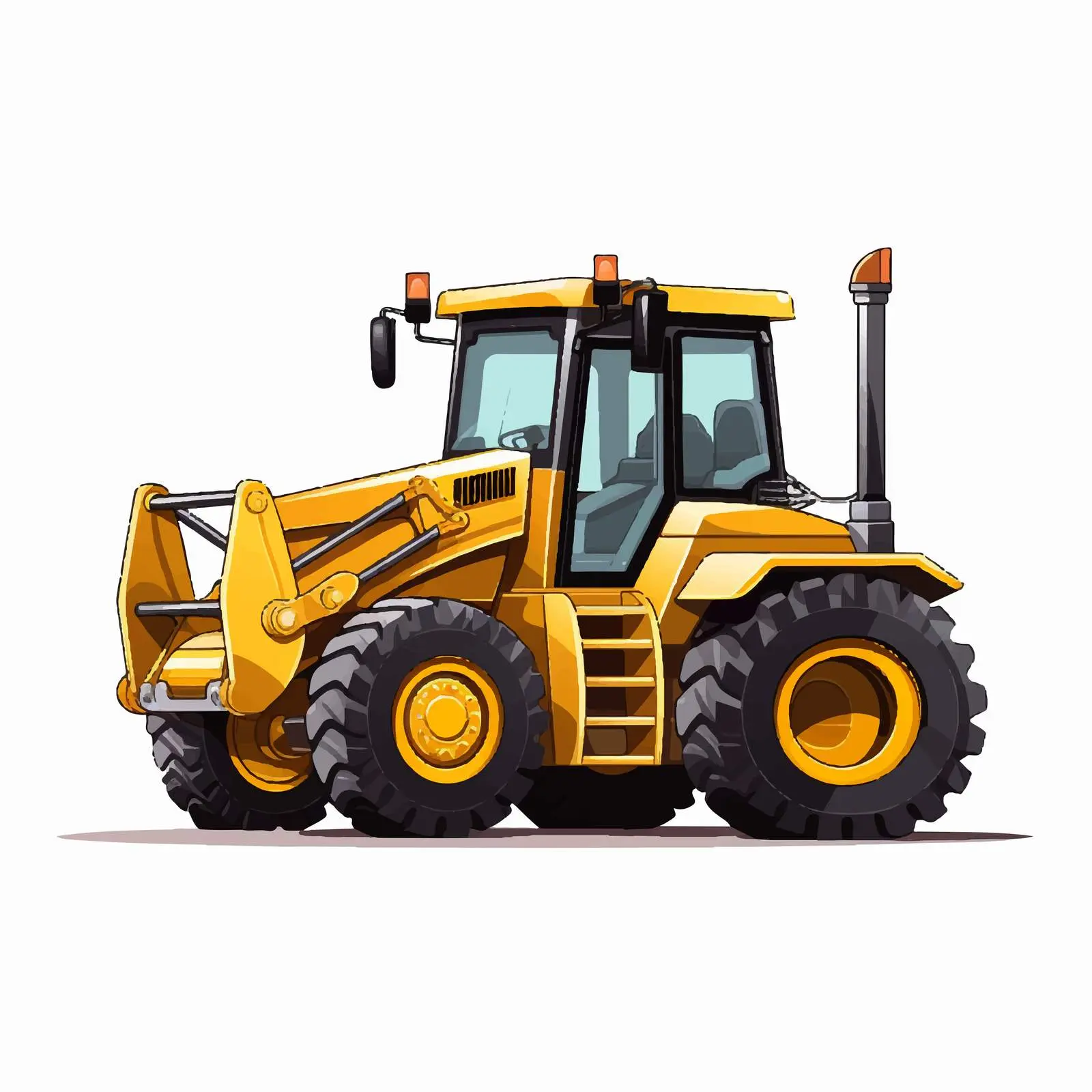 Cartoon Vector Illustration of Construction Machinery – free construction tools image from Dotvec