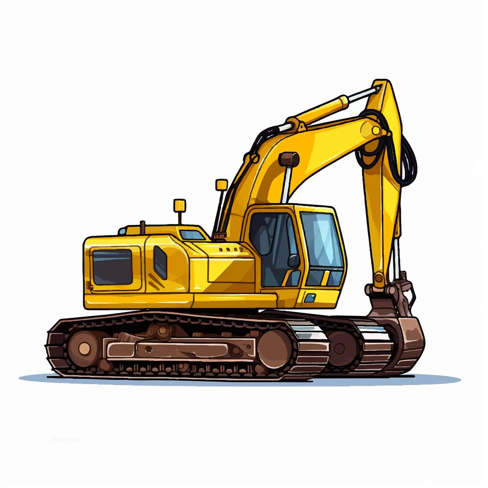 Cartoon Vector Illustration of Construction Machinery – free construction tools image from Dotvec