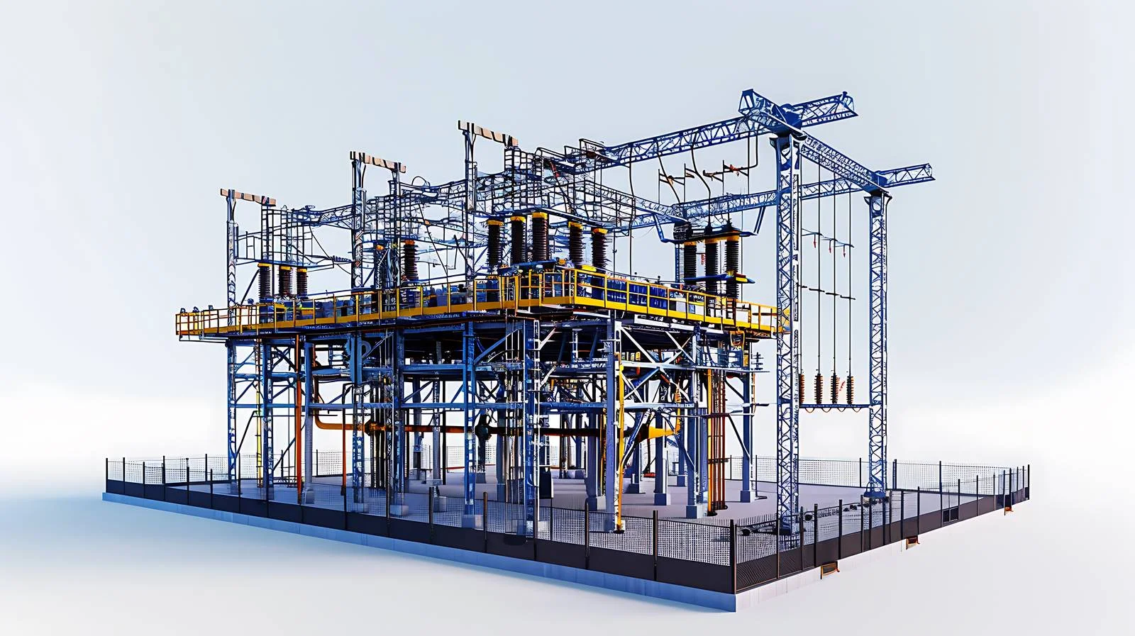 Building a Power Transmission Substation — free download from Dotvec