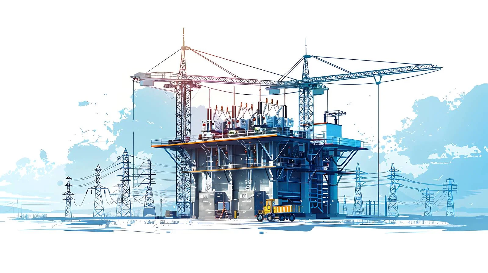Power Transmission Substation Construction — free download from Dotvec