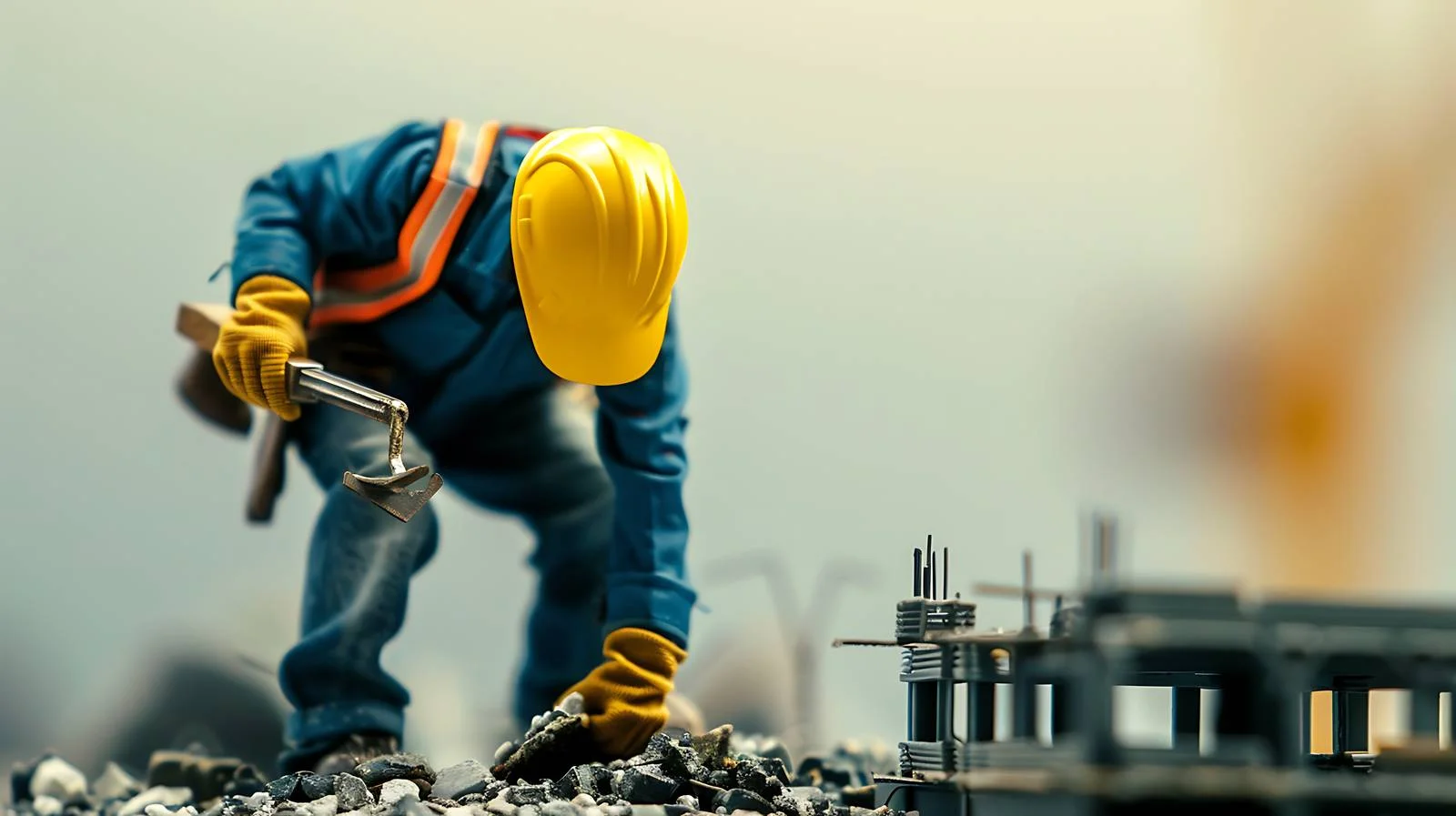 Construction Site Worker in Action — free download from Dotvec