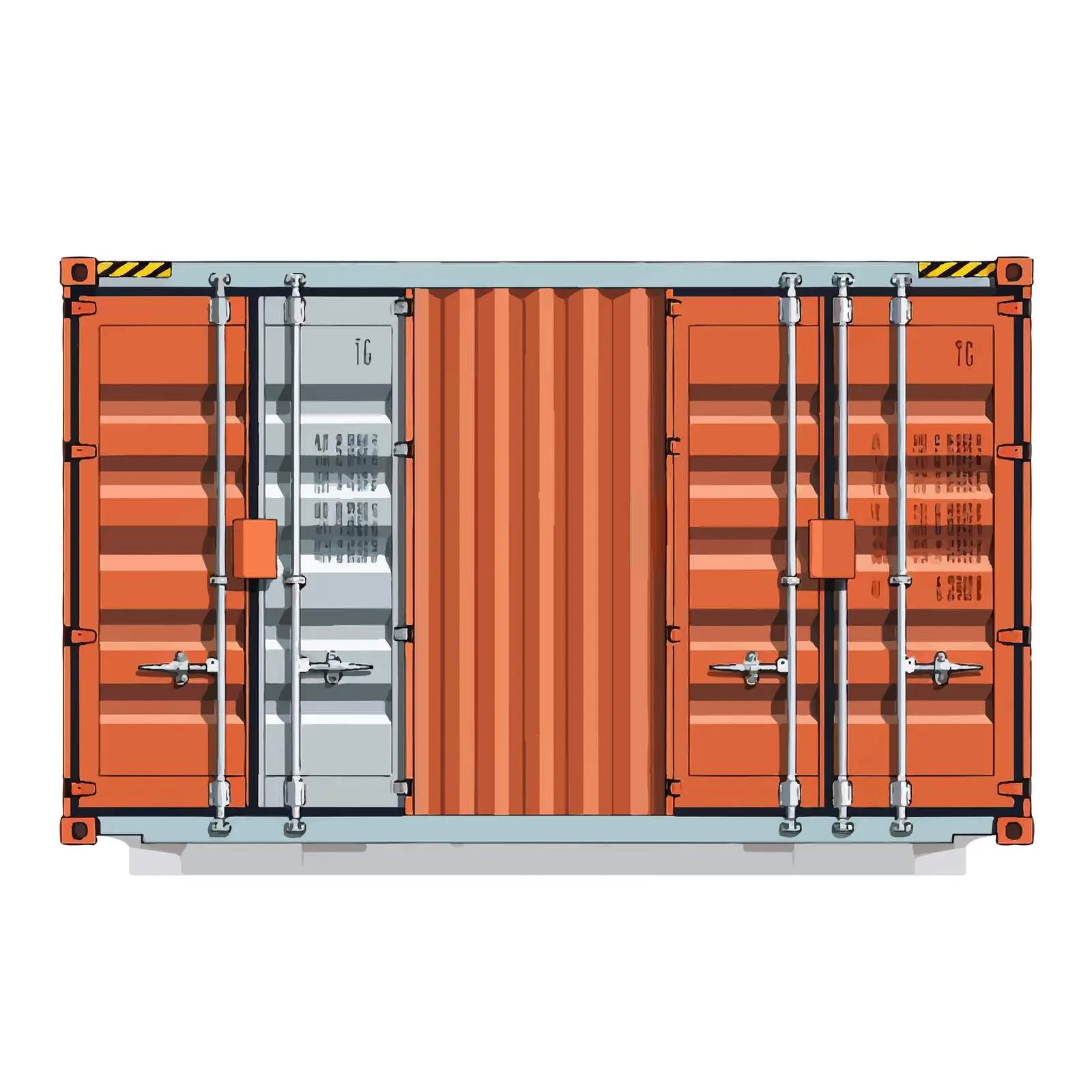Isolated Container Line Vector Illustration on White Background — free download from Dotvec