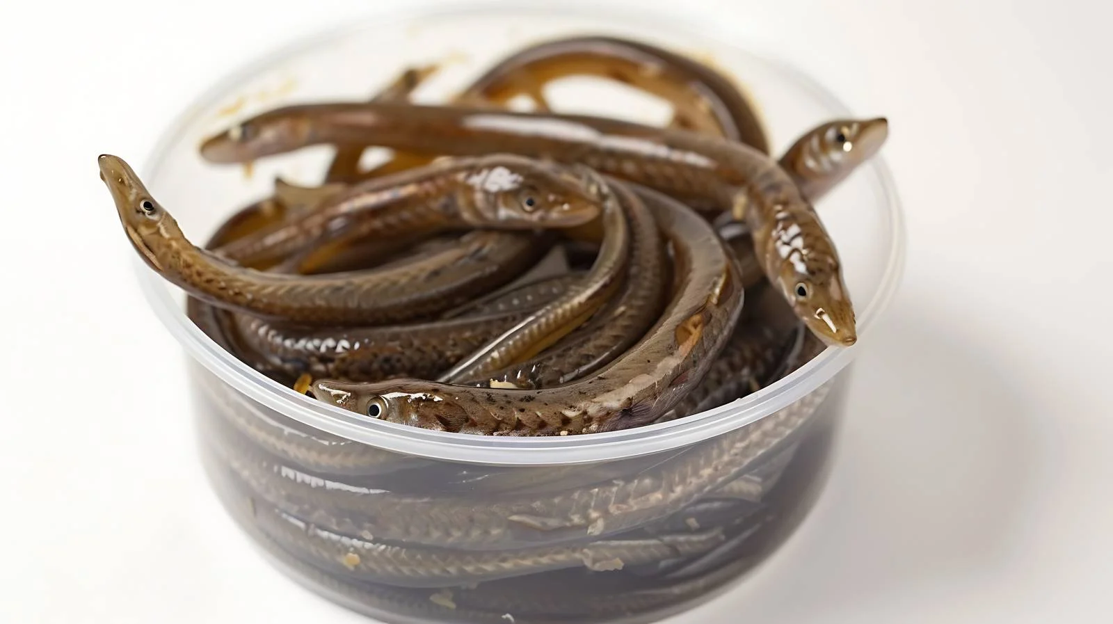 Isolated Container of Elvers on White Background — free download from Dotvec