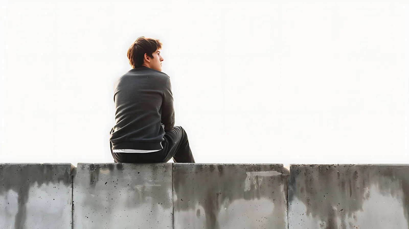 Gender Fluid Man Contemplating Outdoors — free download from Dotvec