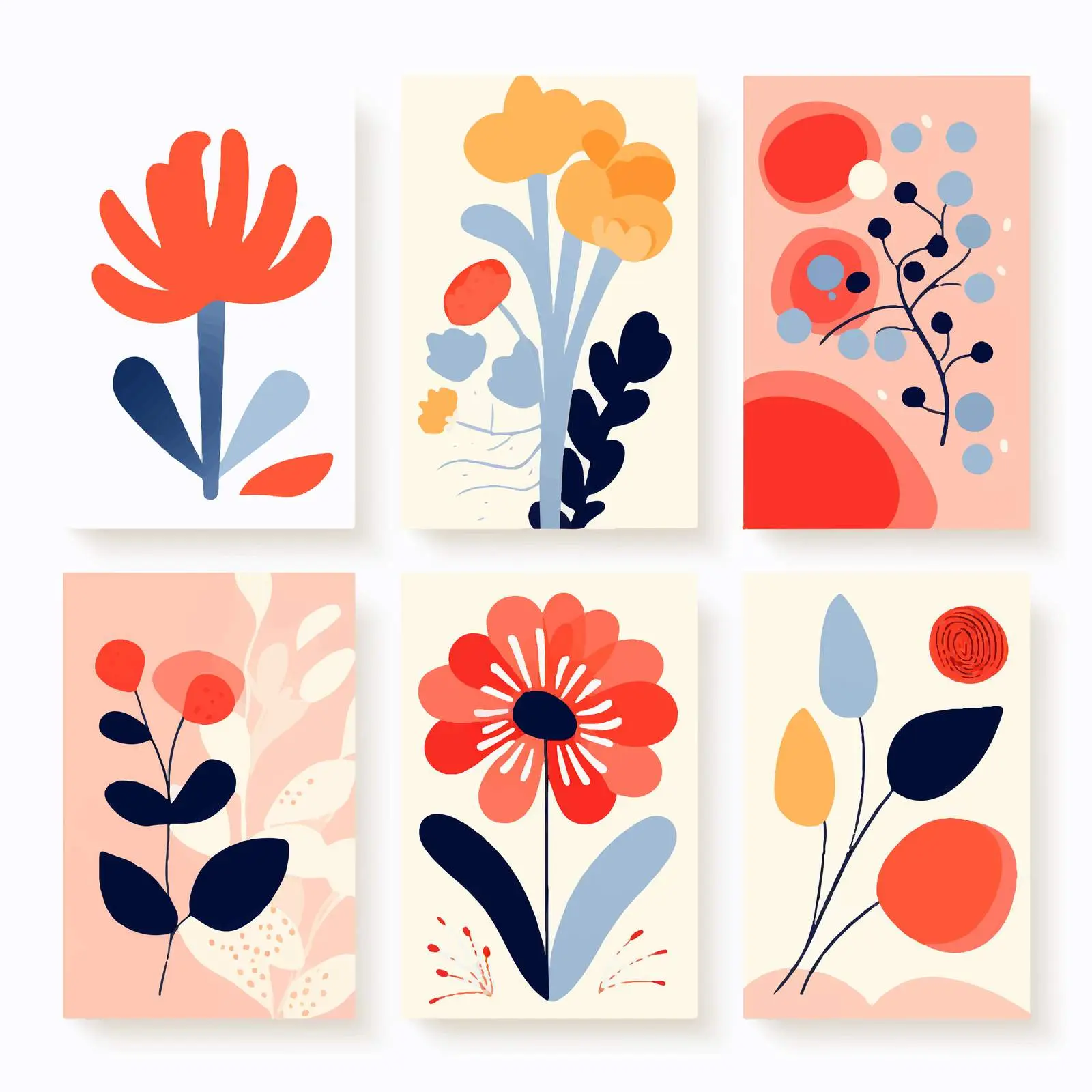 Contemporary Abstract Flower Wall Art Design — free download from Dotvec