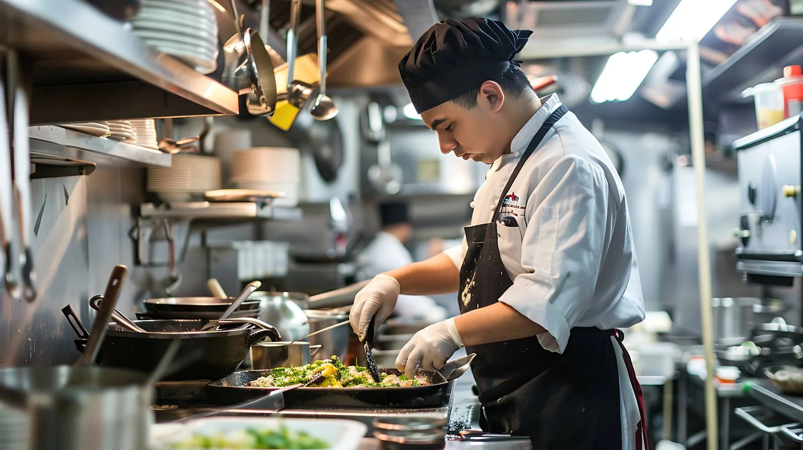 Professional Chef Working in Restaurant Kitchen — free download from Dotvec