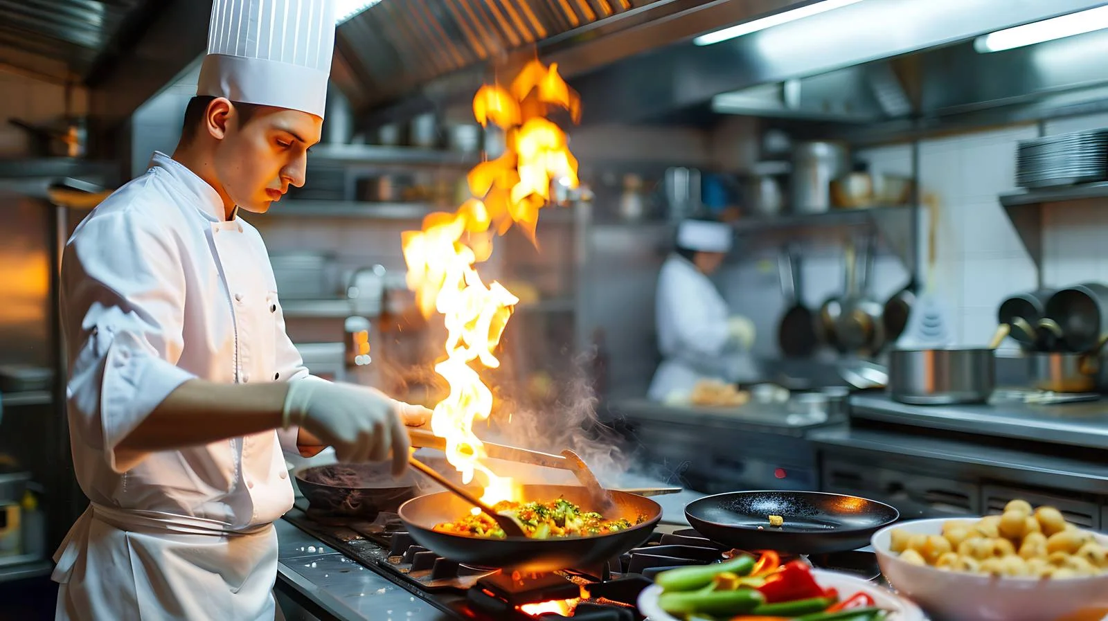 Professional Chef Cooking in Restaurant Kitchen — free download from Dotvec