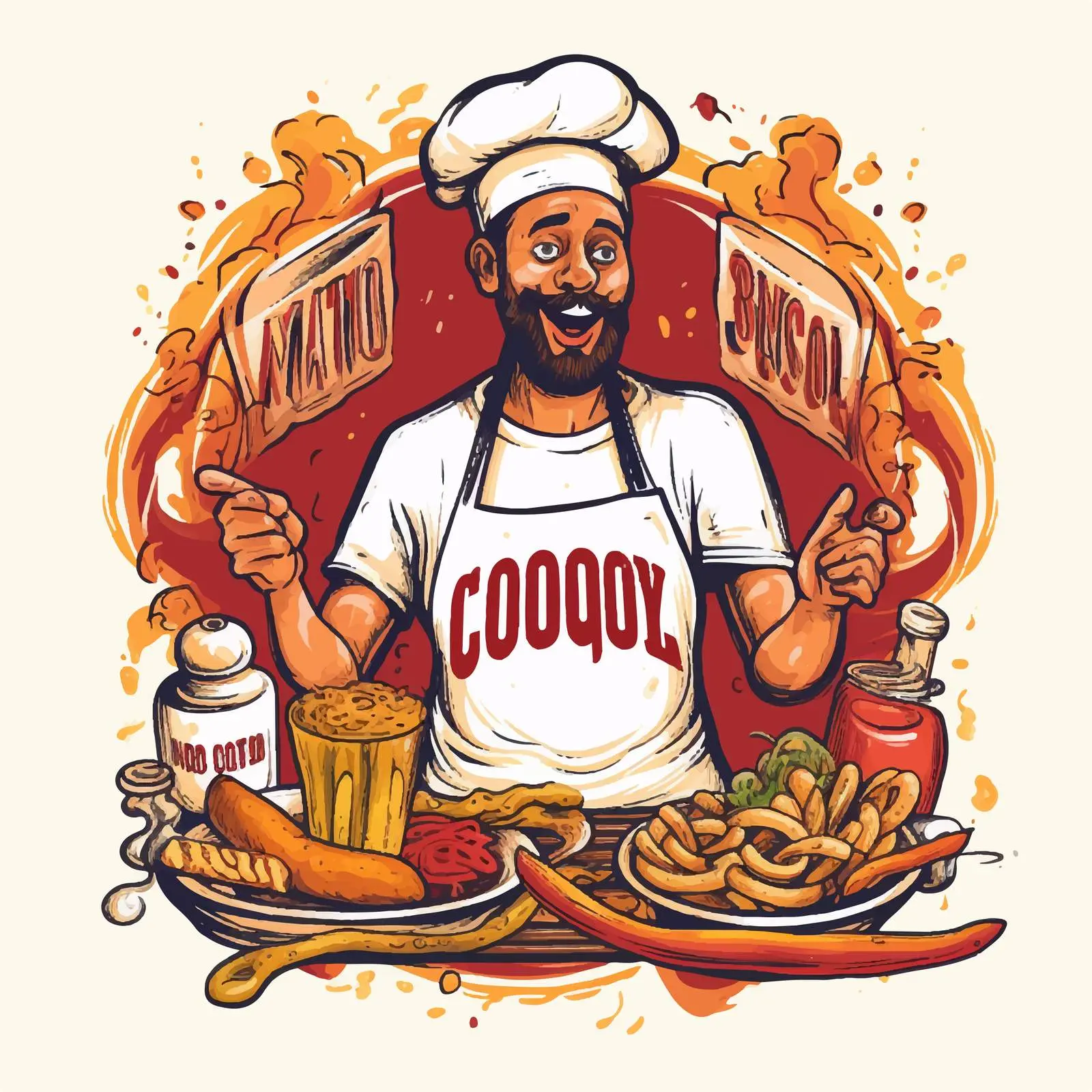 Hot Dog with Mustard - Street Food Scene – free street vendor image from Dotvec