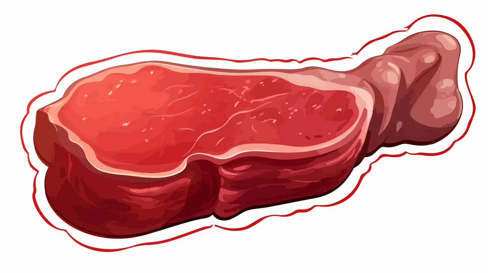 Cartoon Meat Leg with Speech Bubble — free download from Dotvec