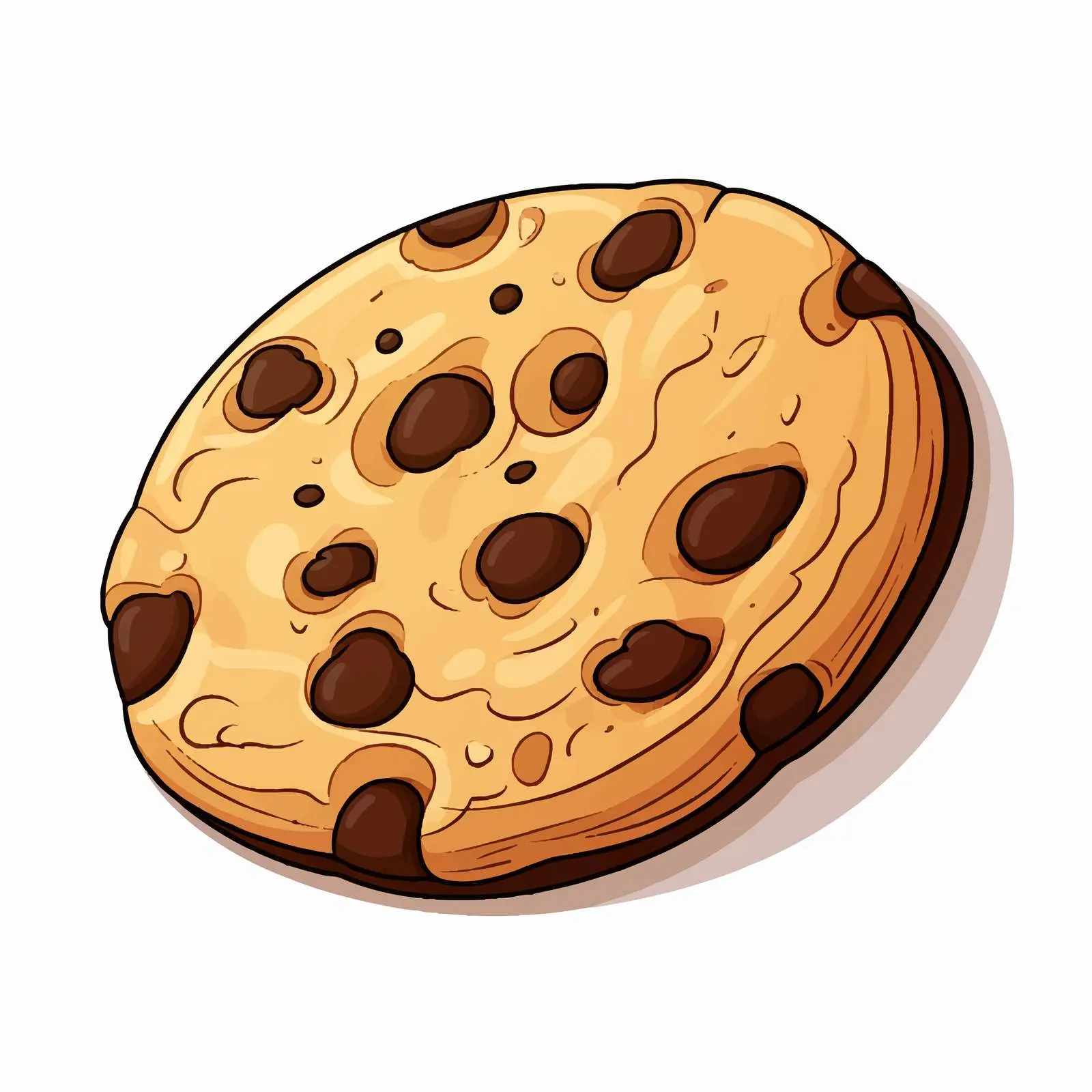 Cartoon Cookie Vector Line Illustration – free family friendly image from Dotvec