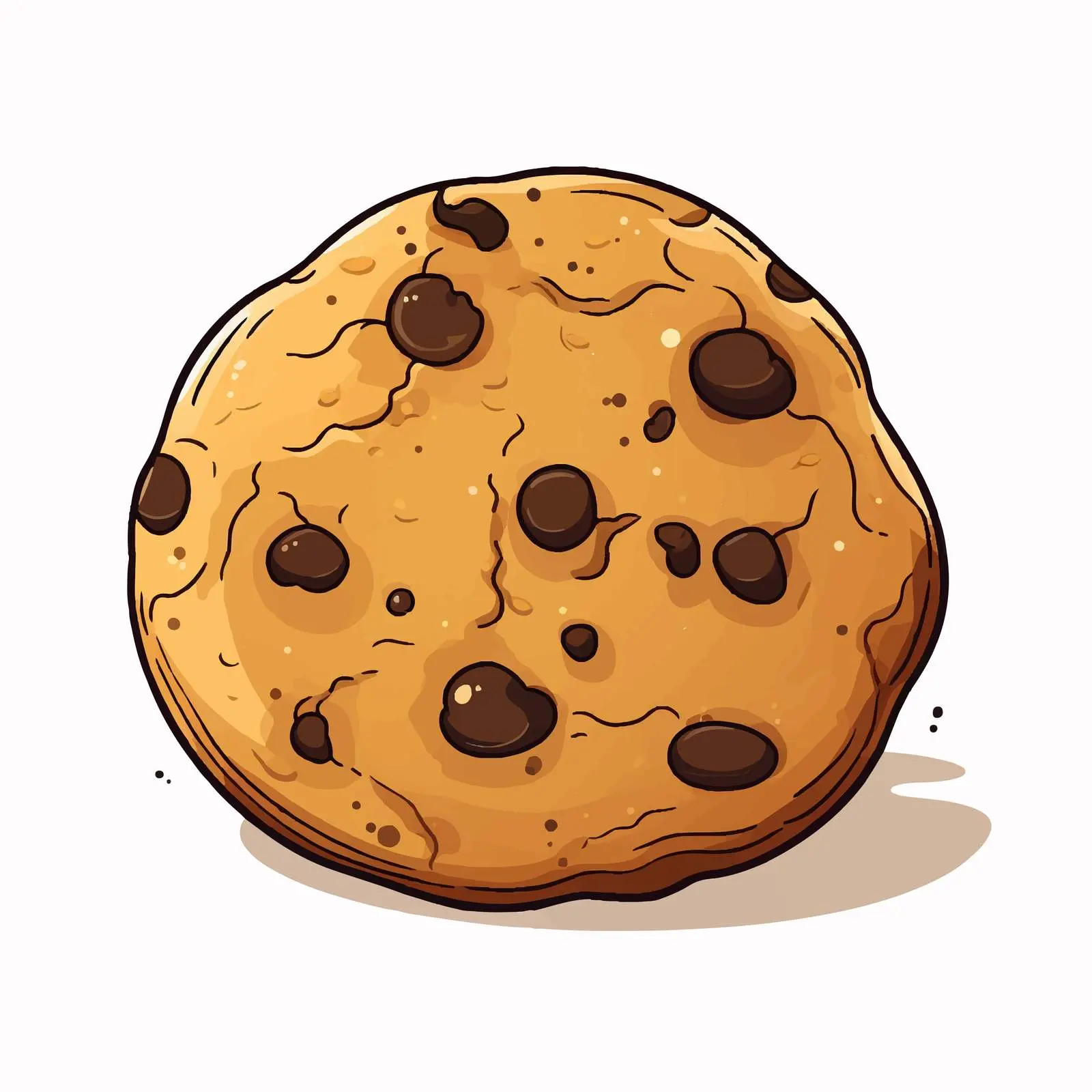 Cartoon Cookie Line Vector Illustration — free download from Dotvec