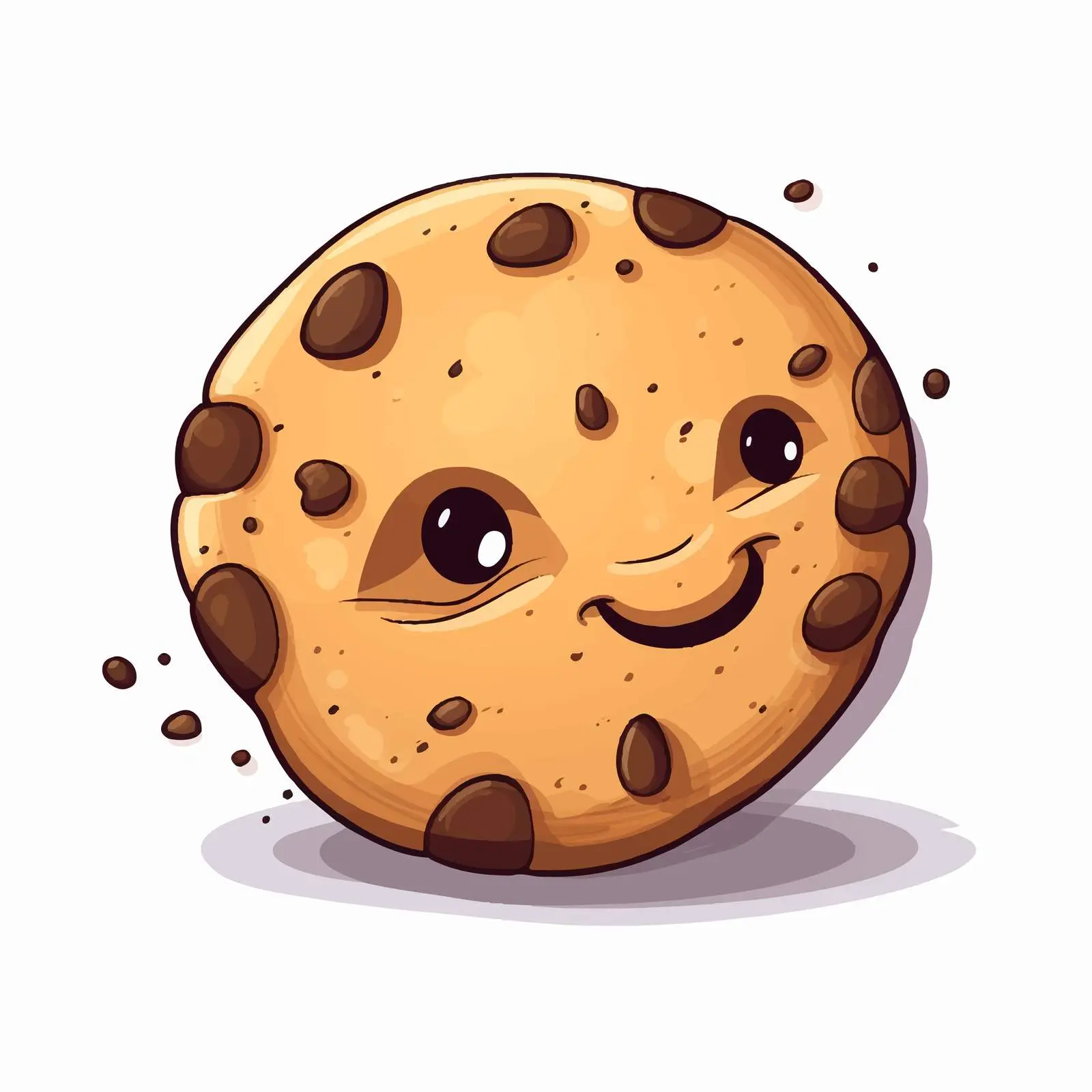 Cartoon Cookie Line Vector Illustration — free download from Dotvec