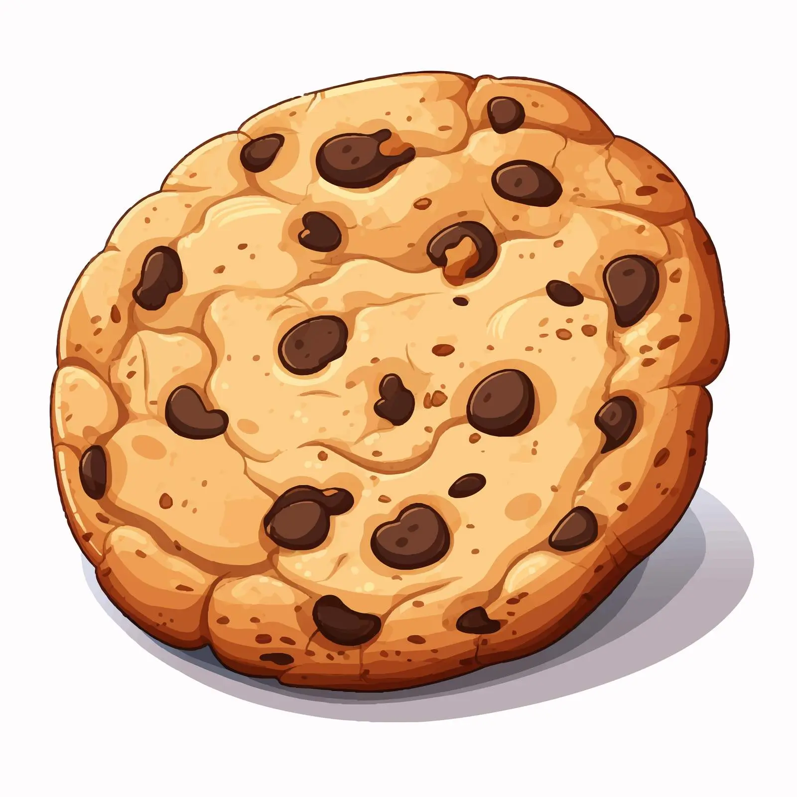 Cartoon Cookie Illustration on White Background — free download from Dotvec