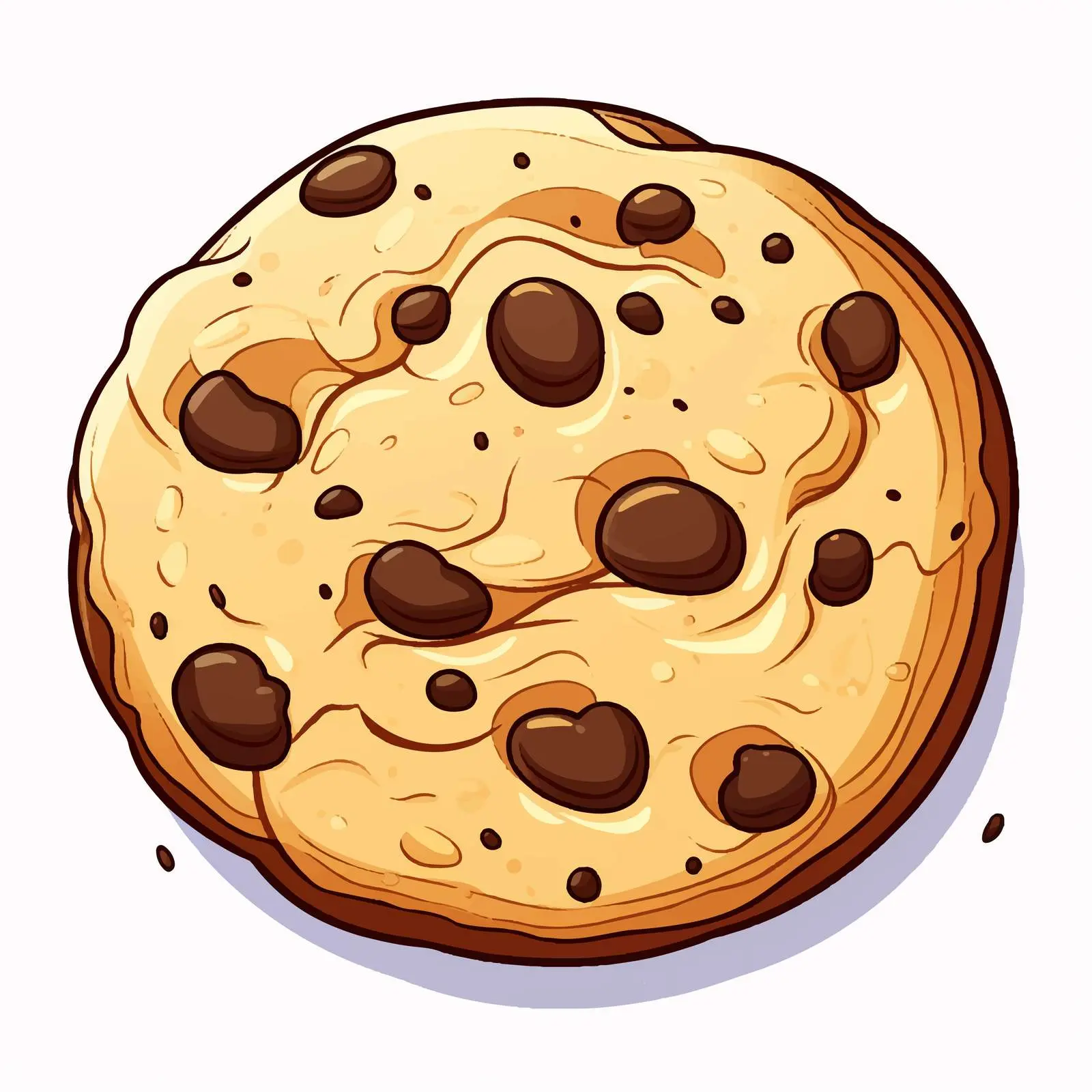 Cartoon Cookie Illustration on White Background — free download from Dotvec