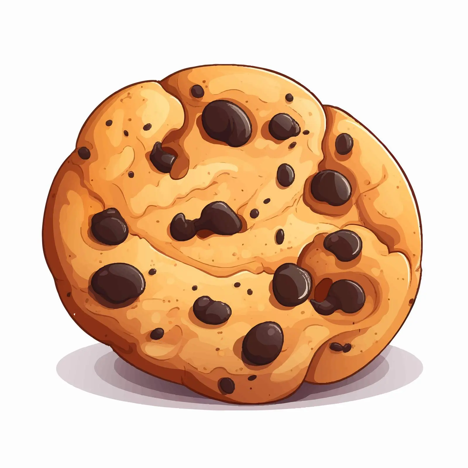 Cartoon Cookie Illustration on White Background — free download from Dotvec