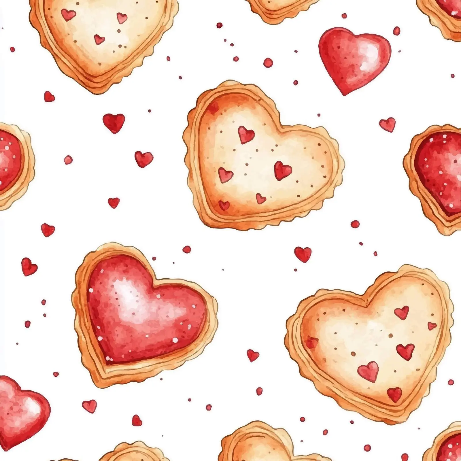 Whimsical Cookies and Hearts Vector Design – free crumbs image from Dotvec