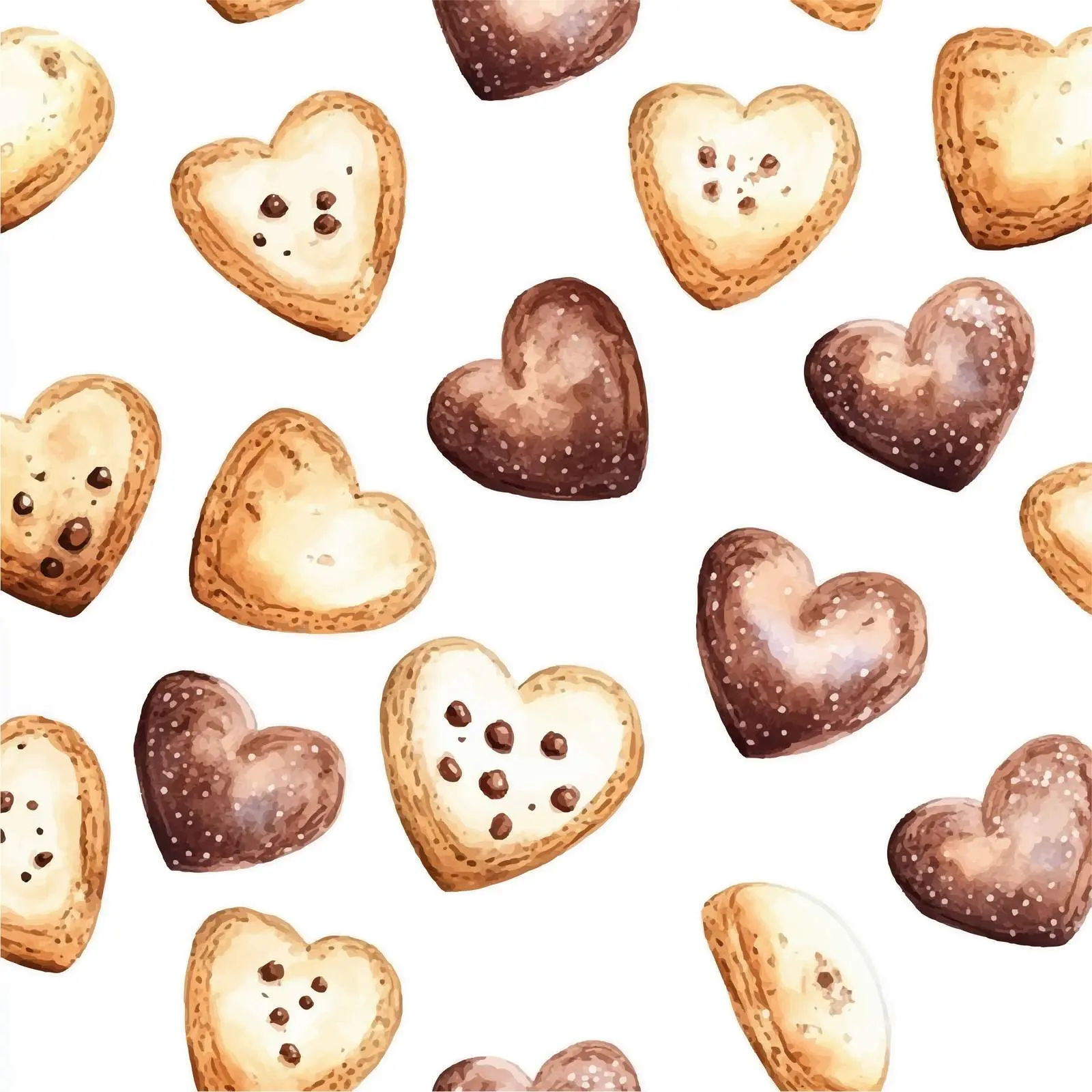 Colorful Round Cookies and Hearts in Chaos – free baker image from Dotvec