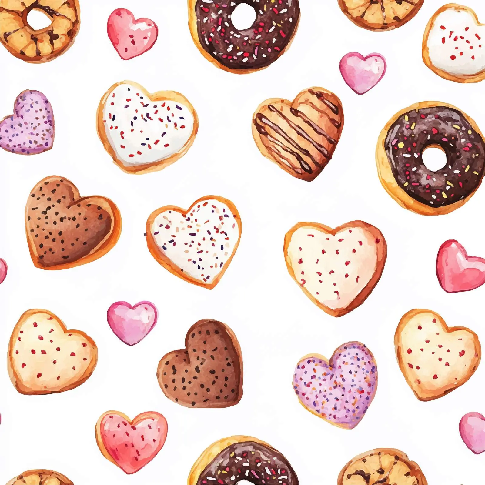Whimsical Cookies and Crumbs with Heart Motif — free download from Dotvec