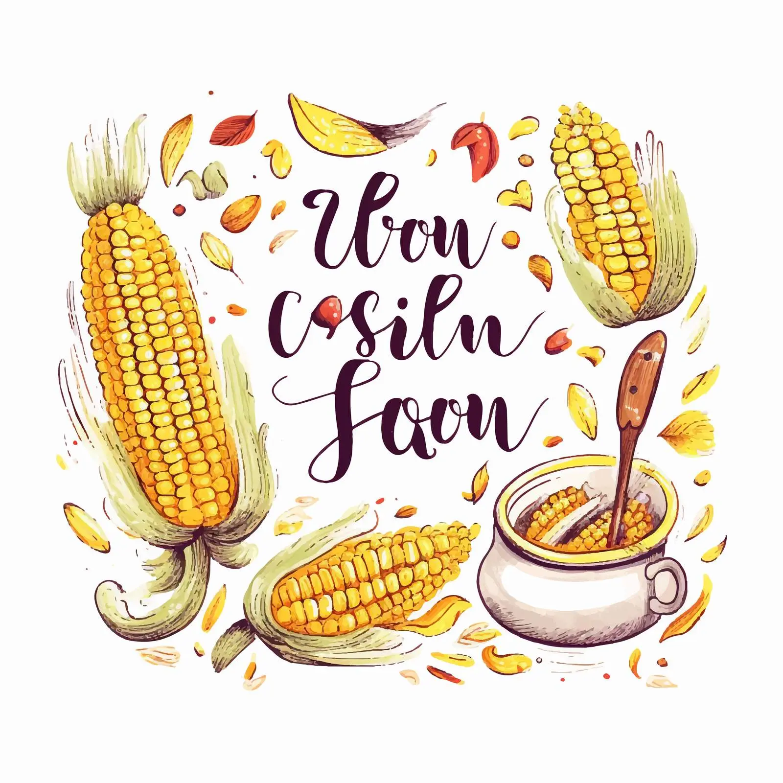 Trendy Hand Lettering Cooking Passion Decor — free download from Dotvec