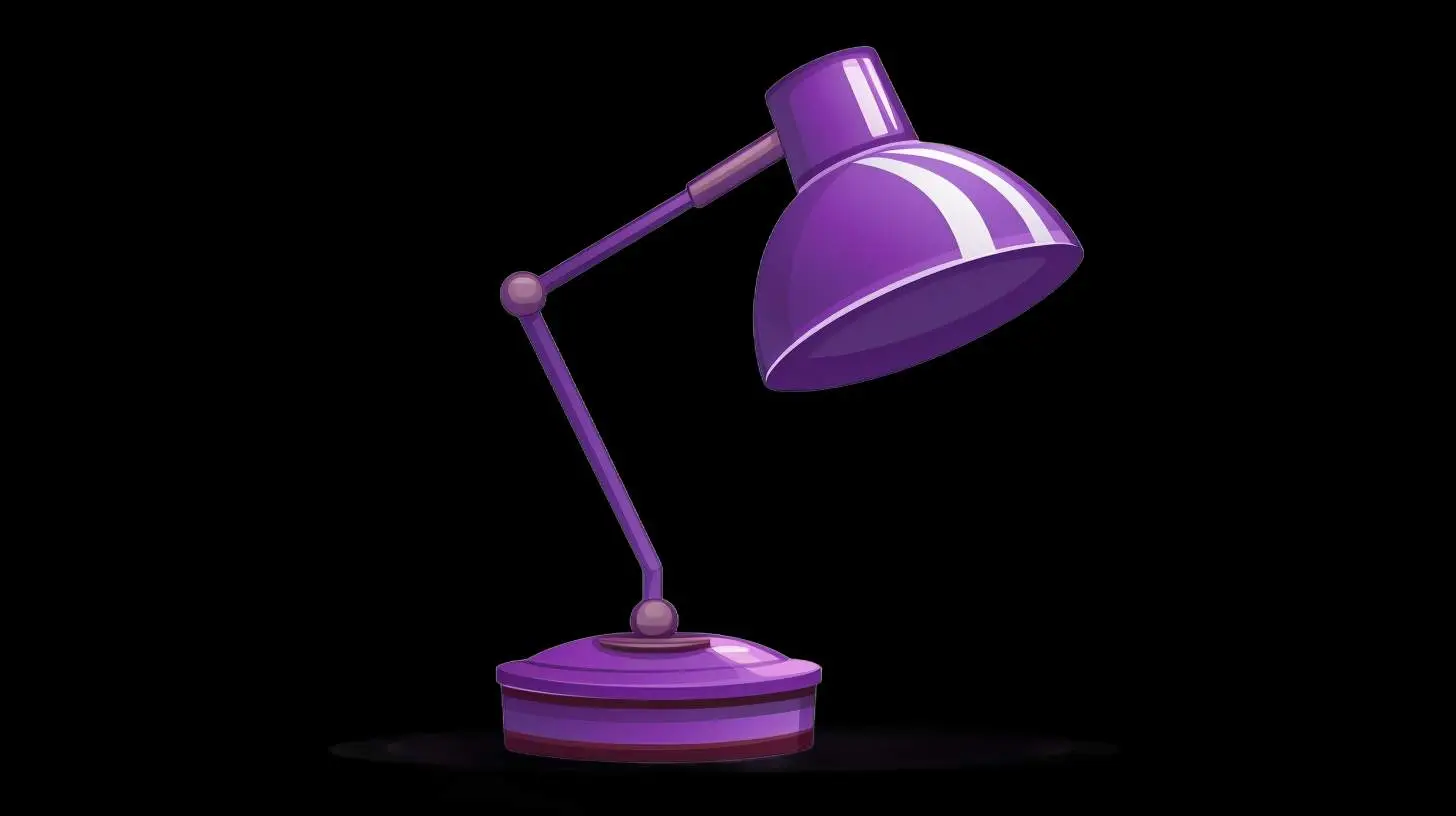 Classic Purple Wooden Desk Lamp Illustration — free download from Dotvec