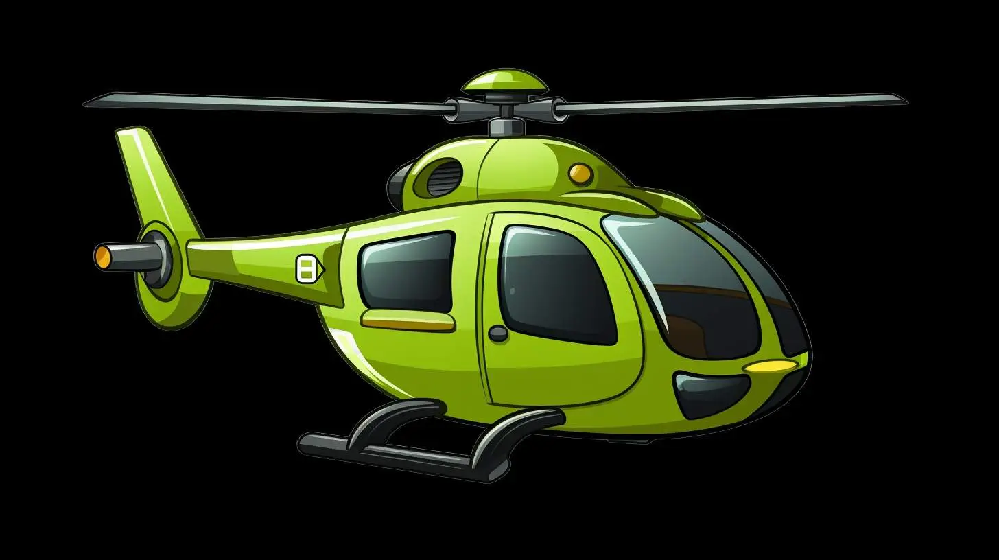 Green Helicopter Toy Vector Illustration — free download from Dotvec