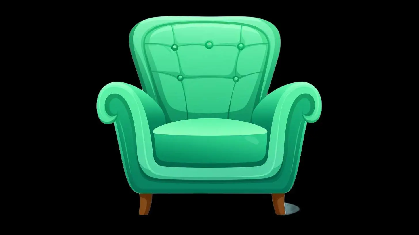 Modern Green Chair Cartoon Illustration – free tosca image from Dotvec