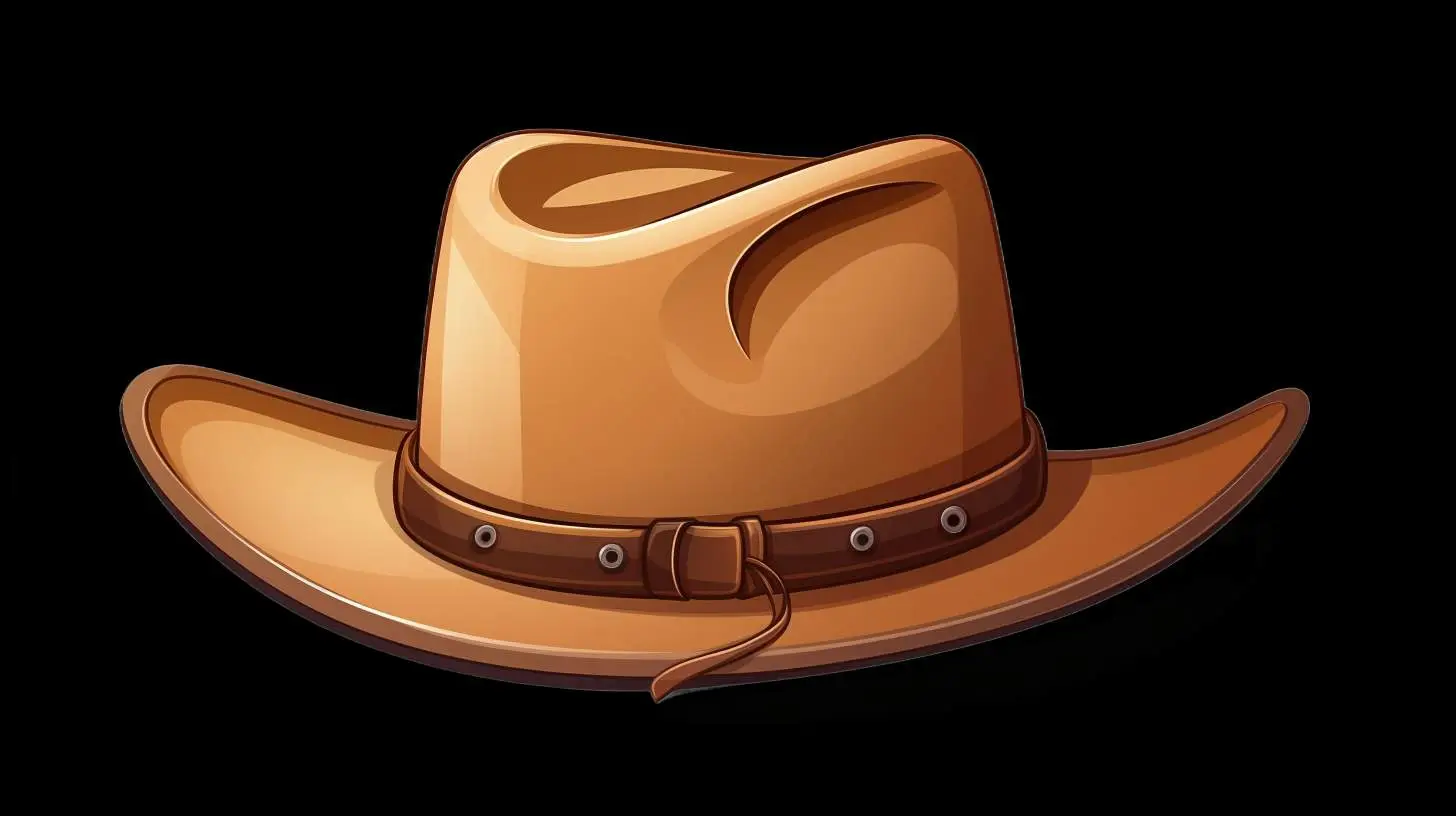 Western Style Brown Hat Cartoon Illustration — free download from Dotvec