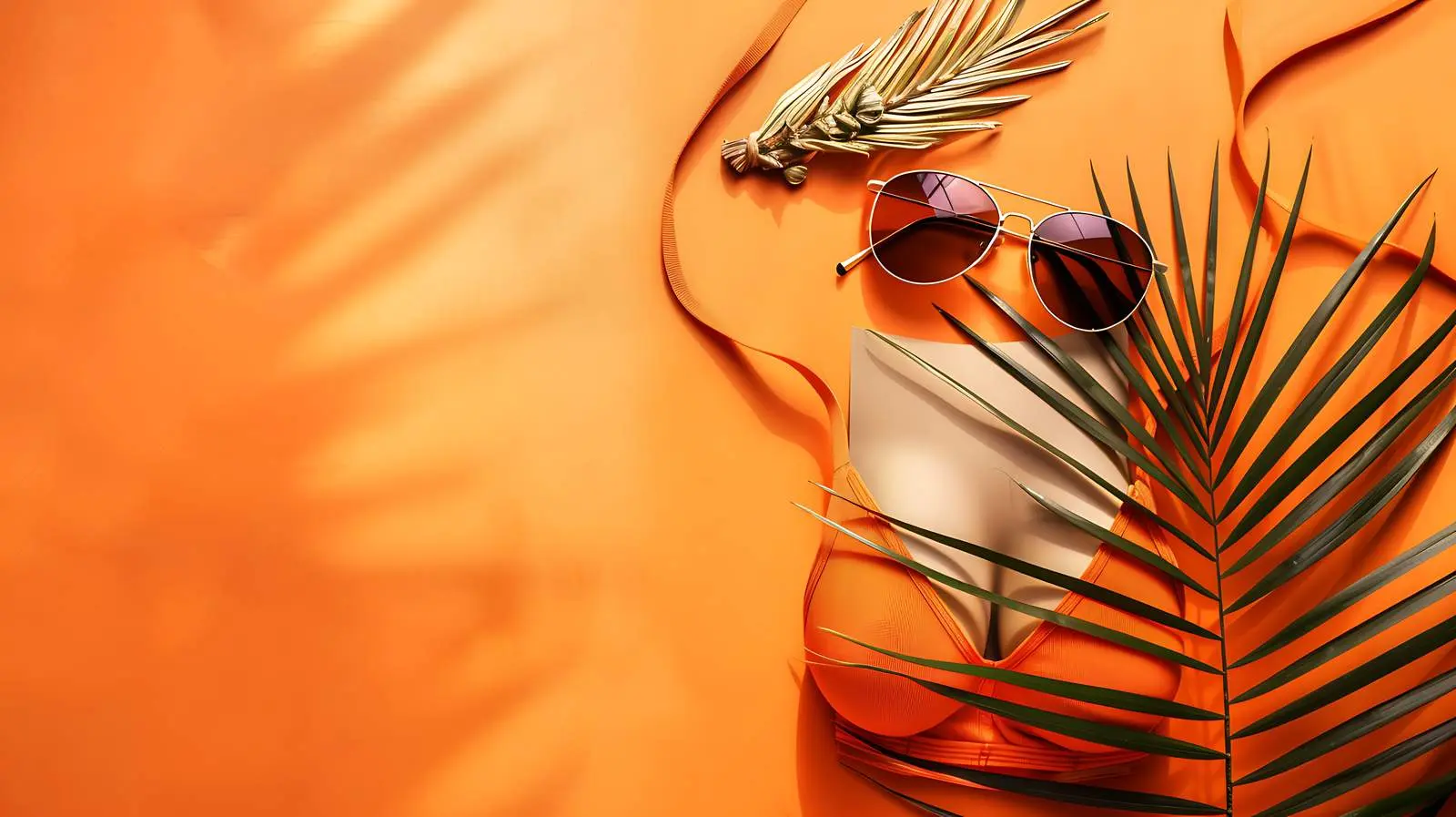 Tropical Vibes: Female Swimsuit and Sunglasses – free suit image from Dotvec