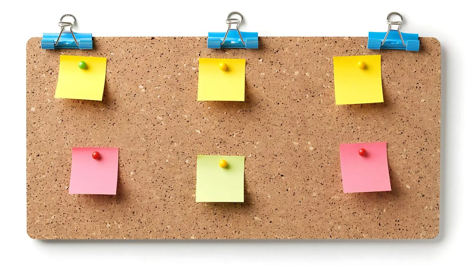 Isolated Cork Board with Notes and Clipping Path – free mess image from Dotvec