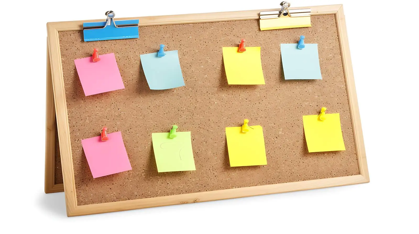 Isolated Cork Board with Notes for Organization – free team image from Dotvec