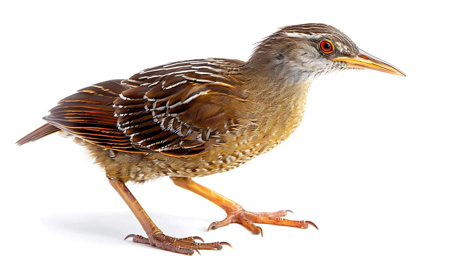 Corn Crake Bird on White Background — free download from Dotvec