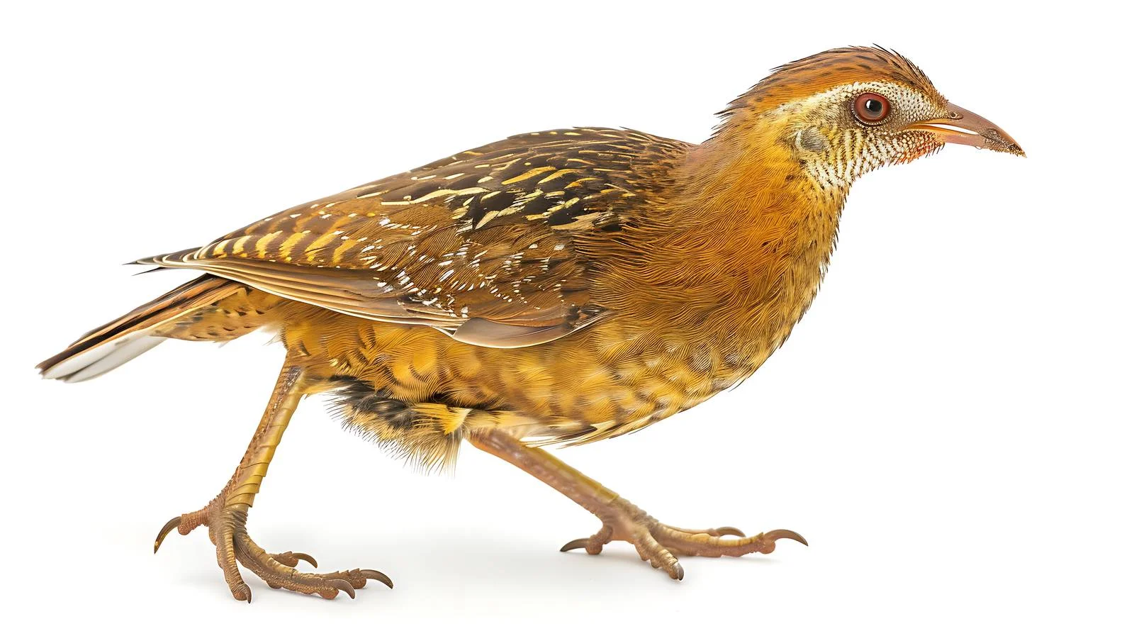 Elegant Corn Crake Bird Isolated White — free download from Dotvec