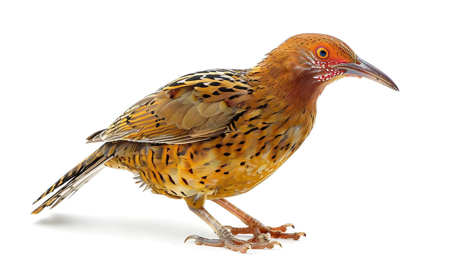 Elegant Corn Crake Bird on White Background — free download from Dotvec