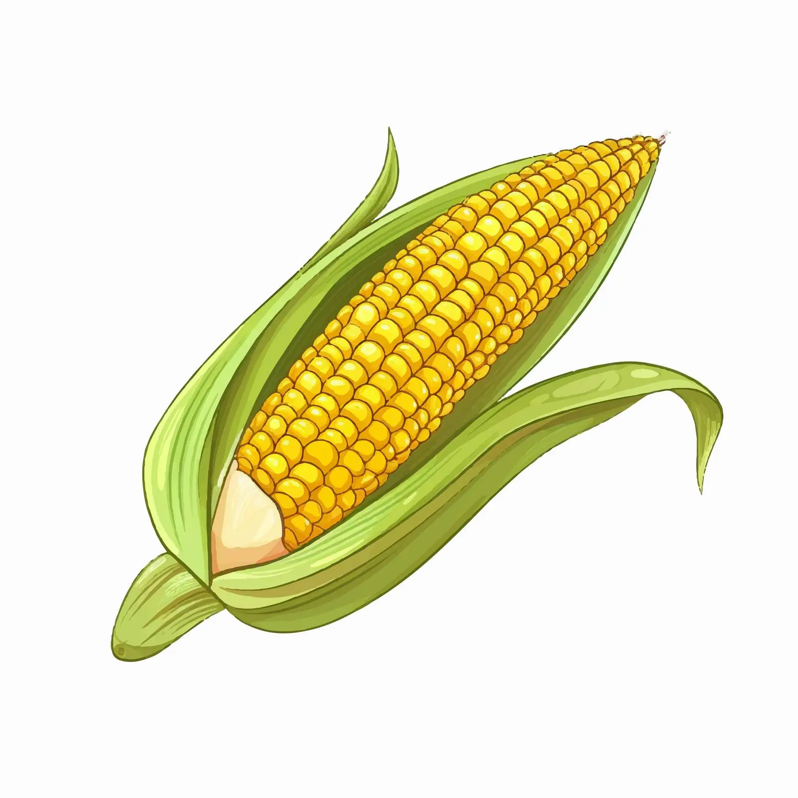 Corn Outline Vector Illustration on White Background — free download from Dotvec