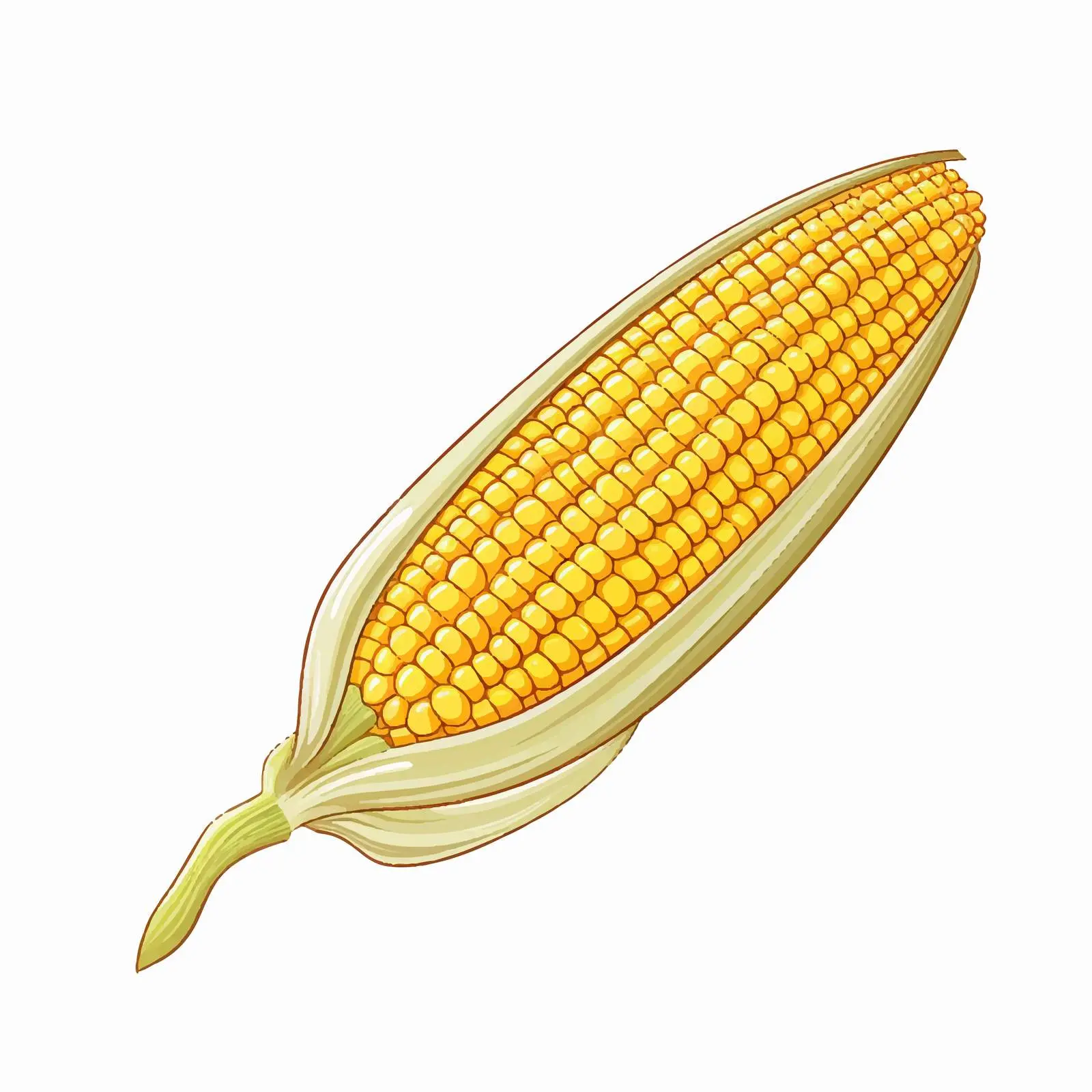 Corn Outline Vector Illustration on White Background — free download from Dotvec