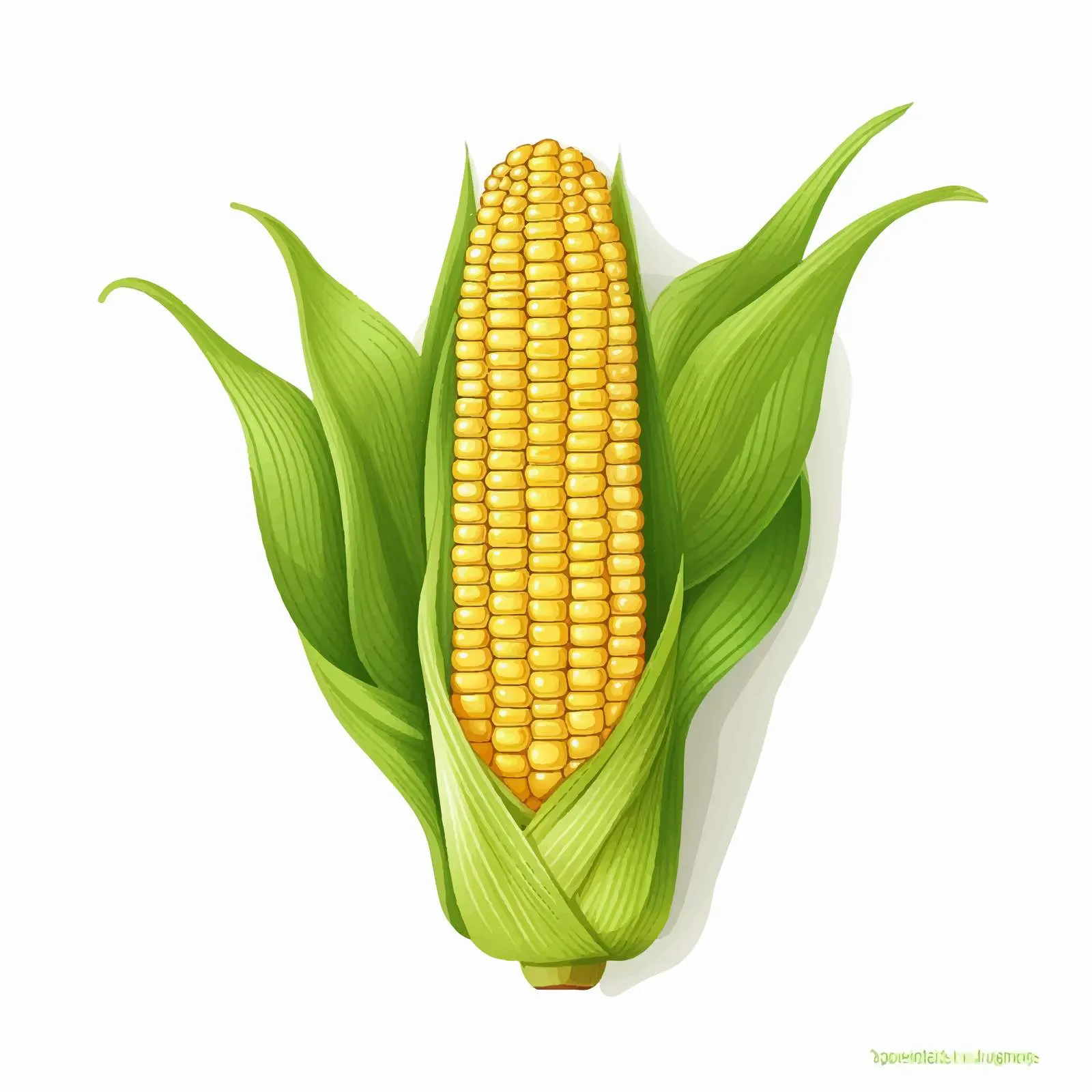 Top View Corn Vector Illustration on White Background — free download from Dotvec