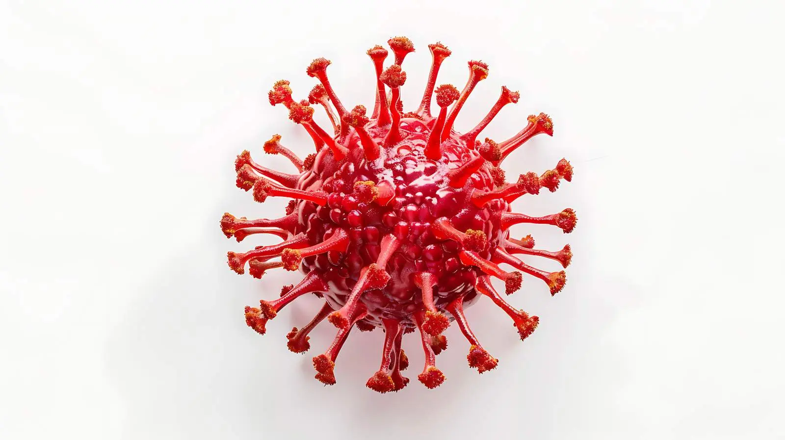 Red Coronavirus Concept on Neutral Background – free vector image from Dotvec