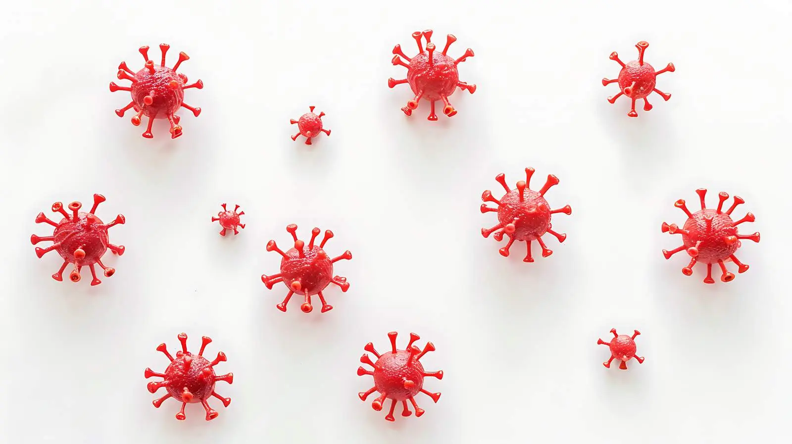 Red Coronavirus Concept on Neutral Background – free vector graphics image from Dotvec