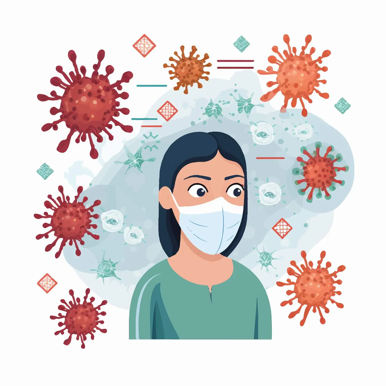 Coronavirus Poster Design: Symptoms and Prevention — free download from Dotvec