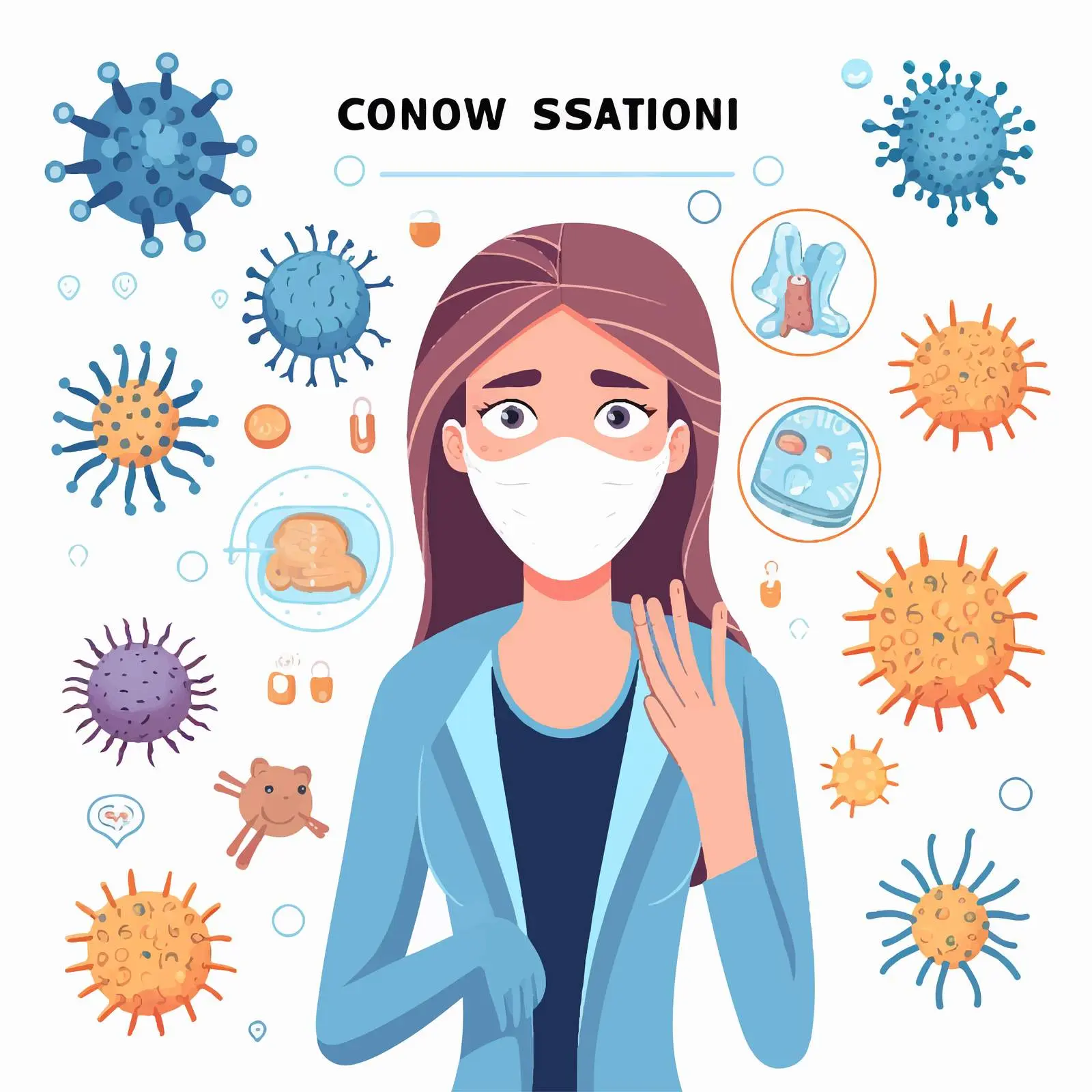 Coronavirus Symptoms and Prevention Poster Design — free download from Dotvec