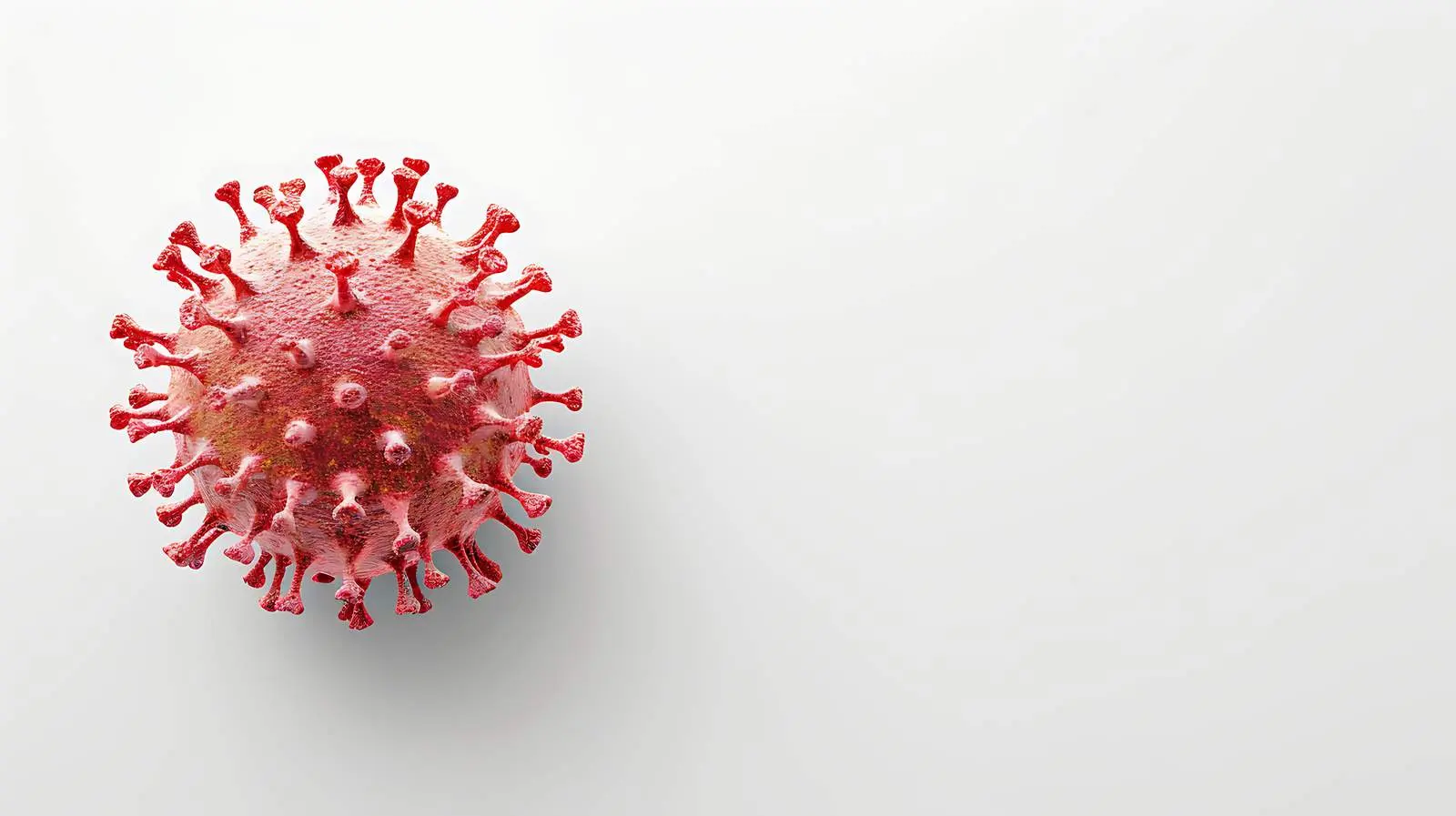 Red COVID Virus on Neutral Background – free awareness image from Dotvec