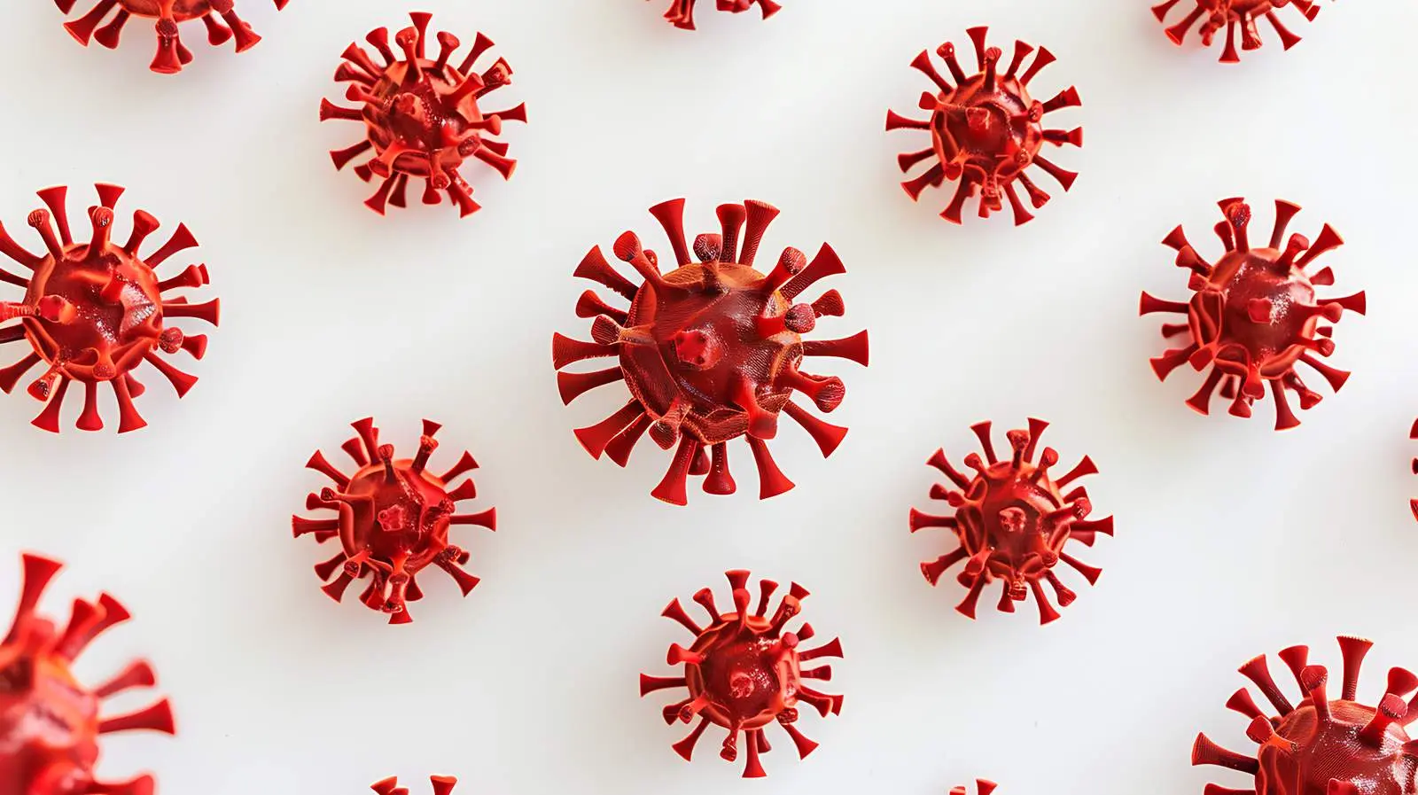 Red COVID Virus on Neutral Background Flat Lay — free download from Dotvec