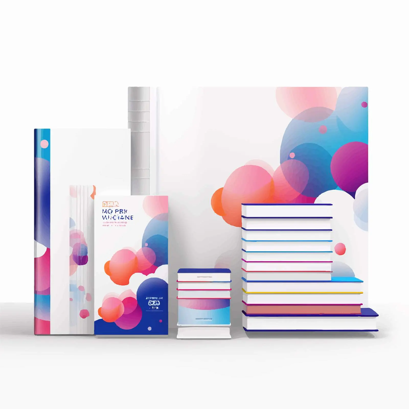 Corporate Identity Branding Mockup with Book Covers – free branding template image from Dotvec